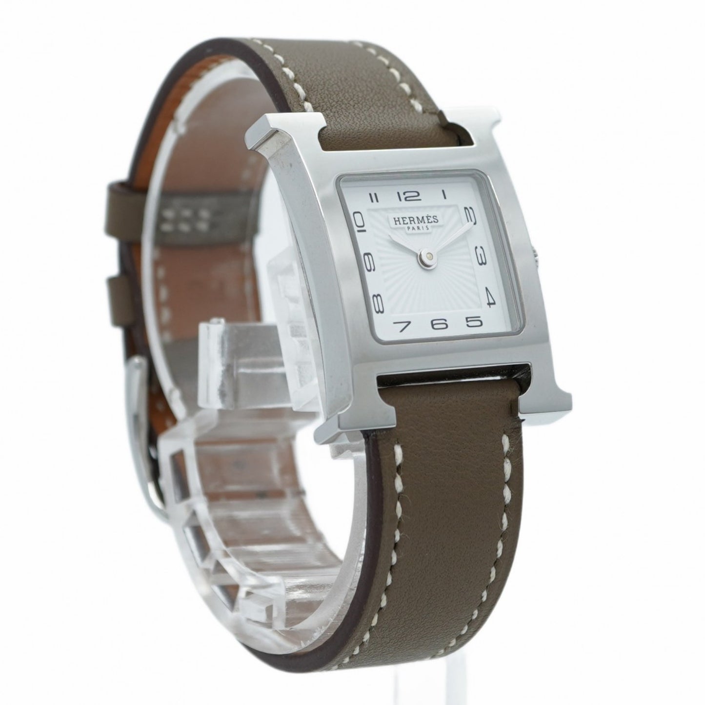 Herms H Watch Hh1.210 White Dial