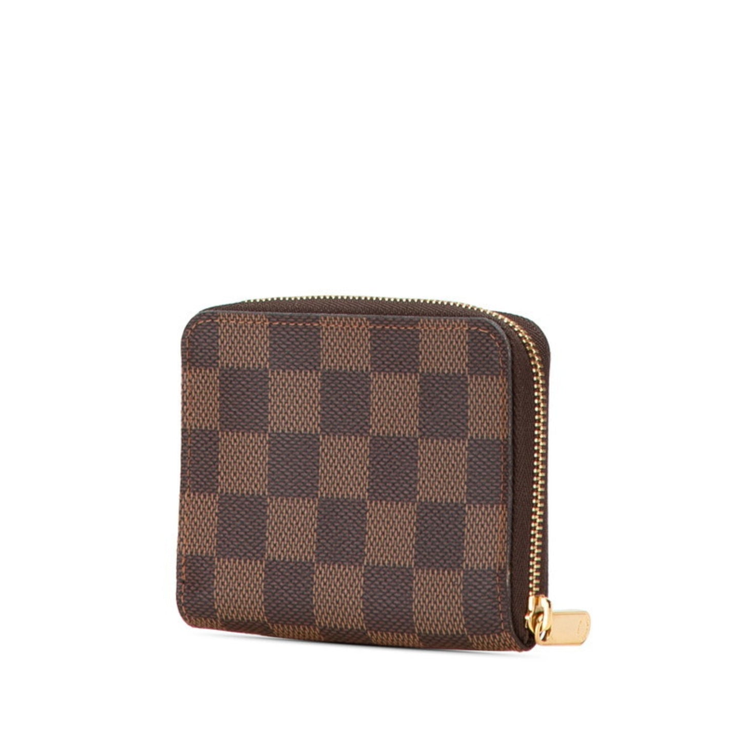 Louis Vuitton Damier Zippy Coin Purse Case N63070 Brown Pvc
