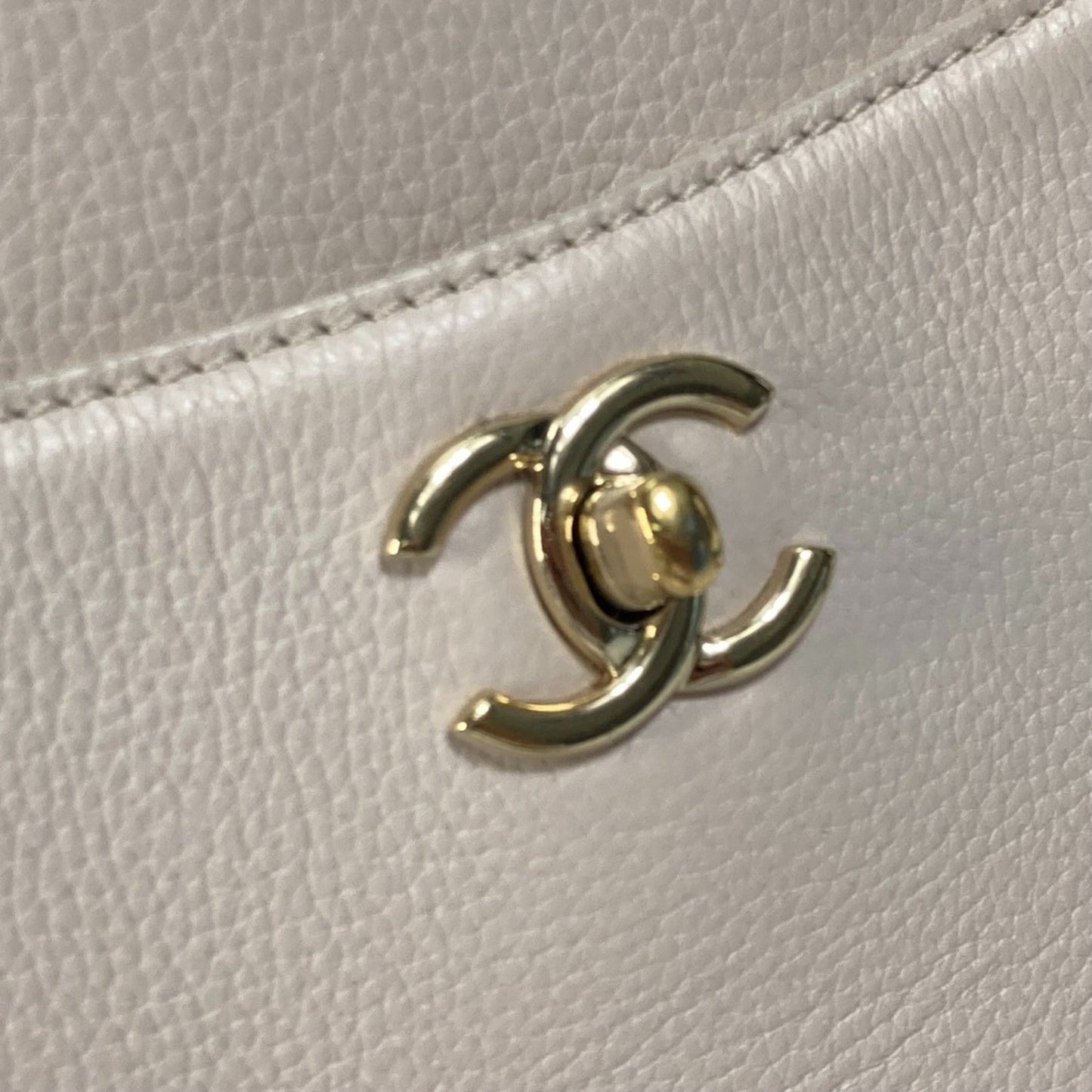 Chanel Cc Mark Bicolor 2Way Shoulder Bag Crossbody Hand Bag Beige