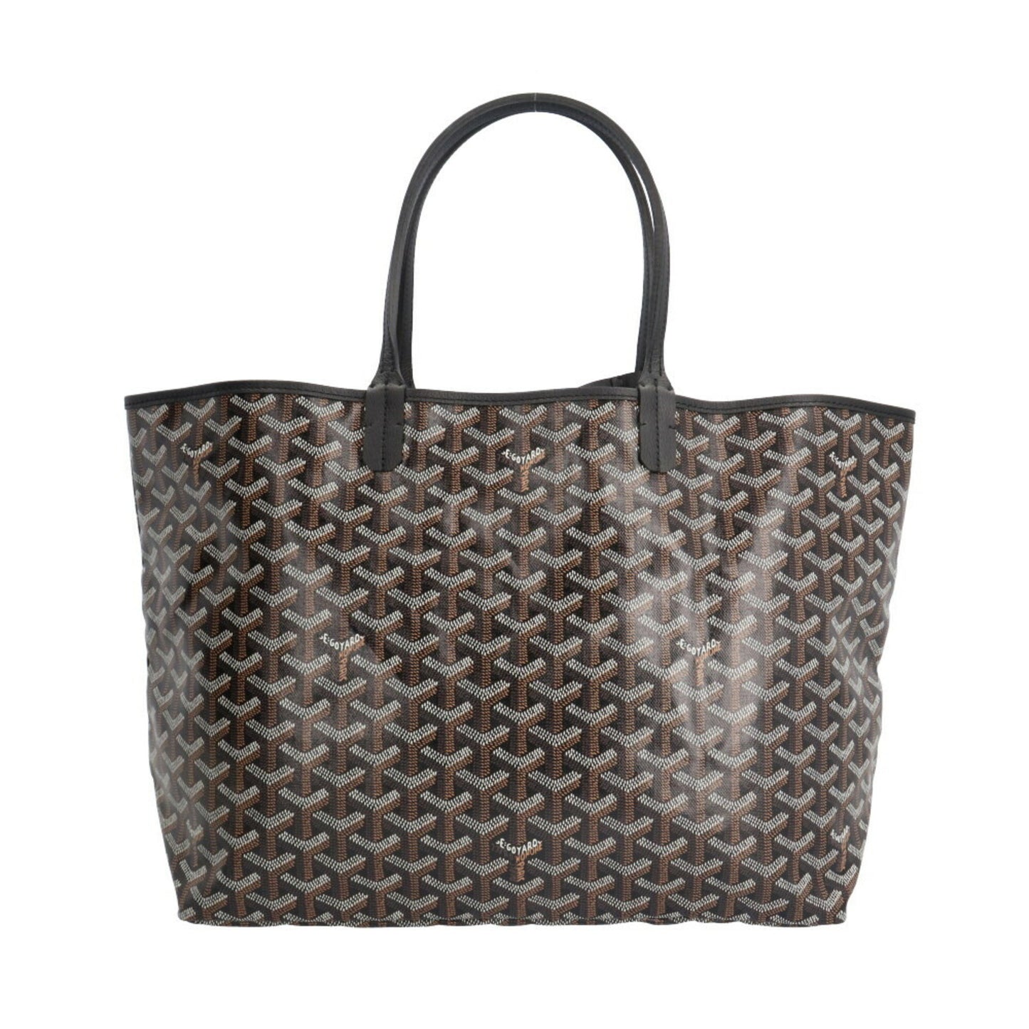 Goyard Saint Louis Pm Tote Bag Pvc Coated Canvas Black