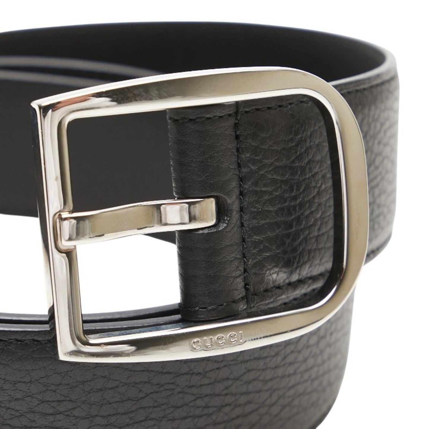Gucci Belt Size: 100/40 449716 Black Leather