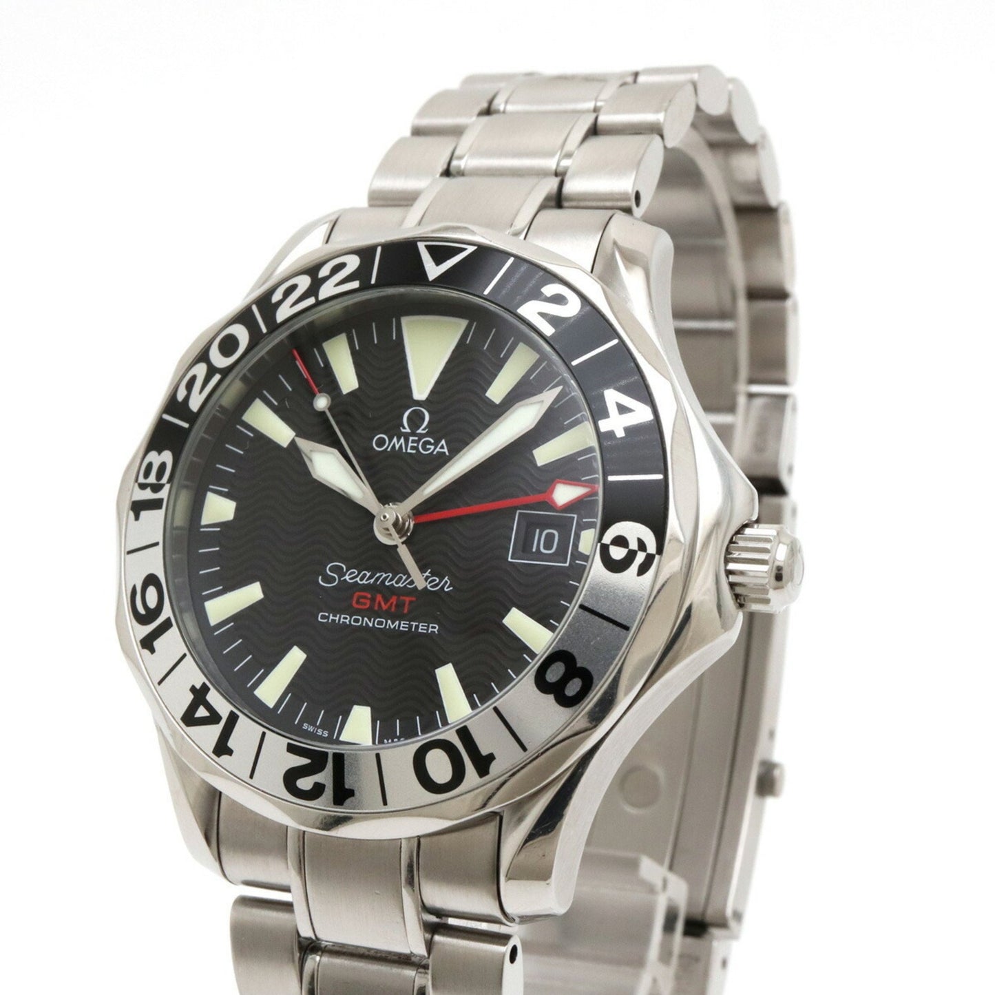 Watch Omega Seamaster 300 Professional Date Gmt 50Th Anniversary Ss Black Dial At Automatic 2243.50