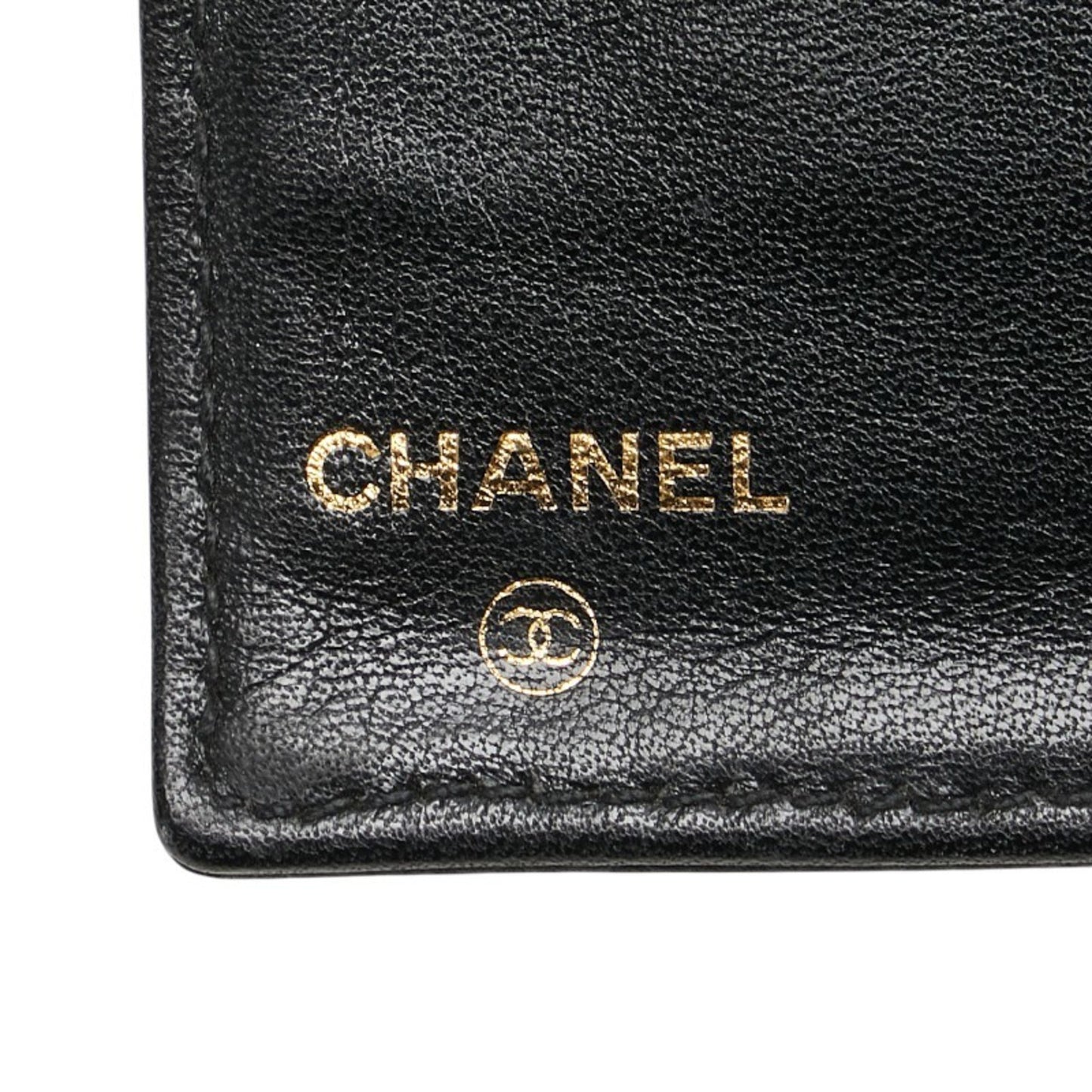 Chanel Coco Mark Bi-Fold Wallet Black Caviar Skin
