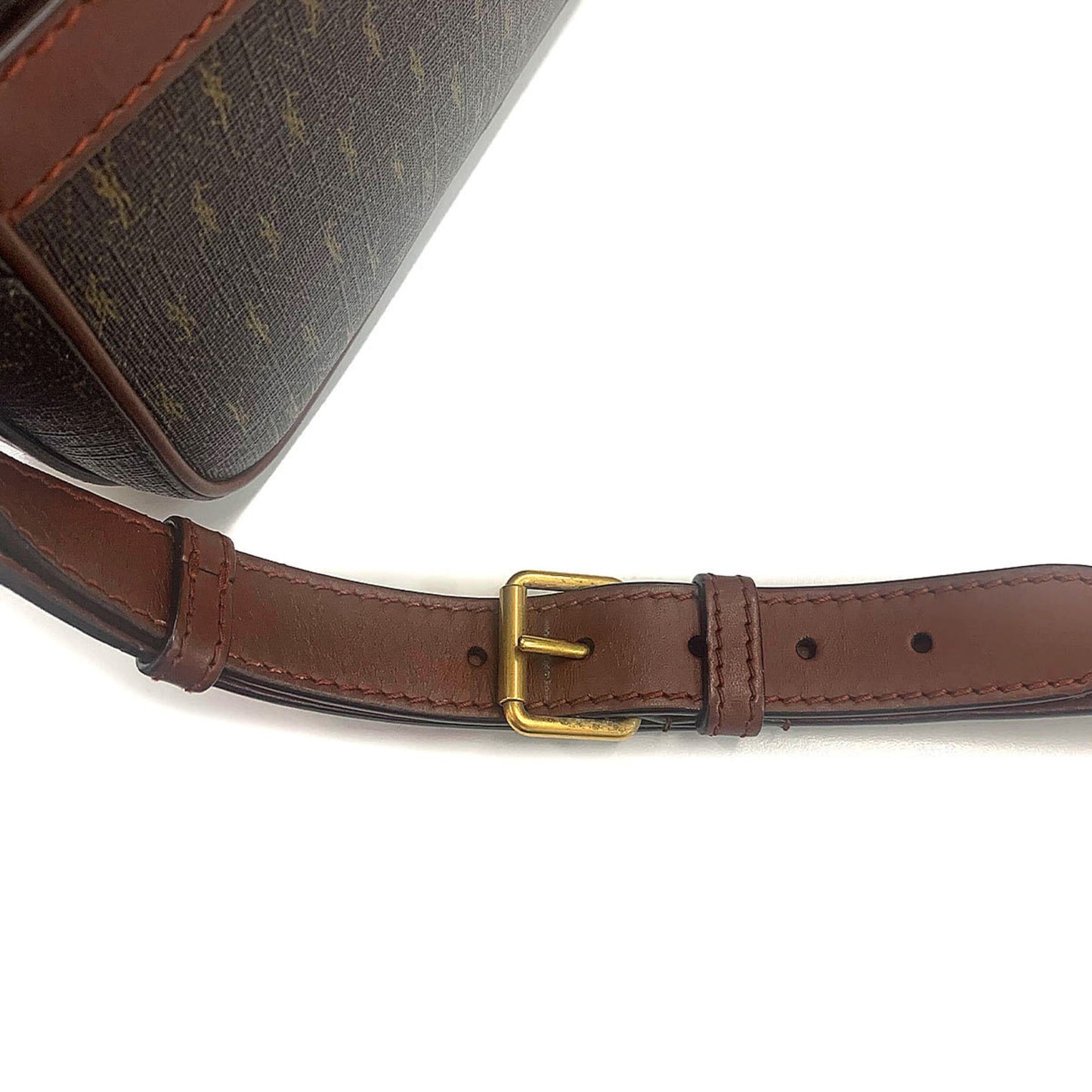 Saint Laurent Le Monogram Camera Shoulder Bag In Brown Leather
