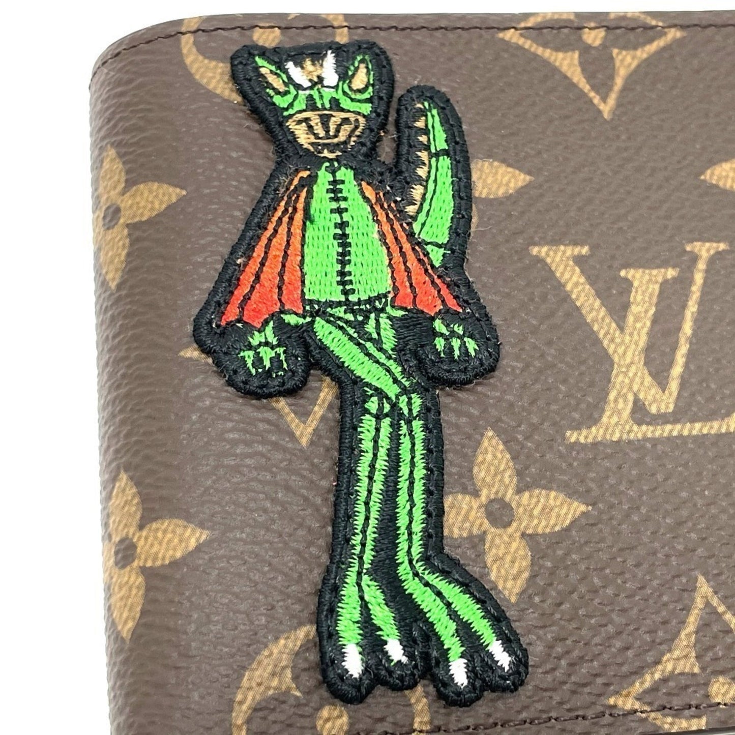 Louis Vuitton M80156 Animal Monogram Portefeuille Slender Nm Billfold Bi-Fold Wallet Canvas