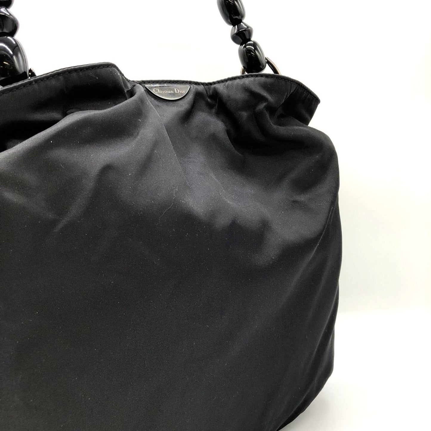 Christian Dior Dior Handbag Black Marispearl Nylon