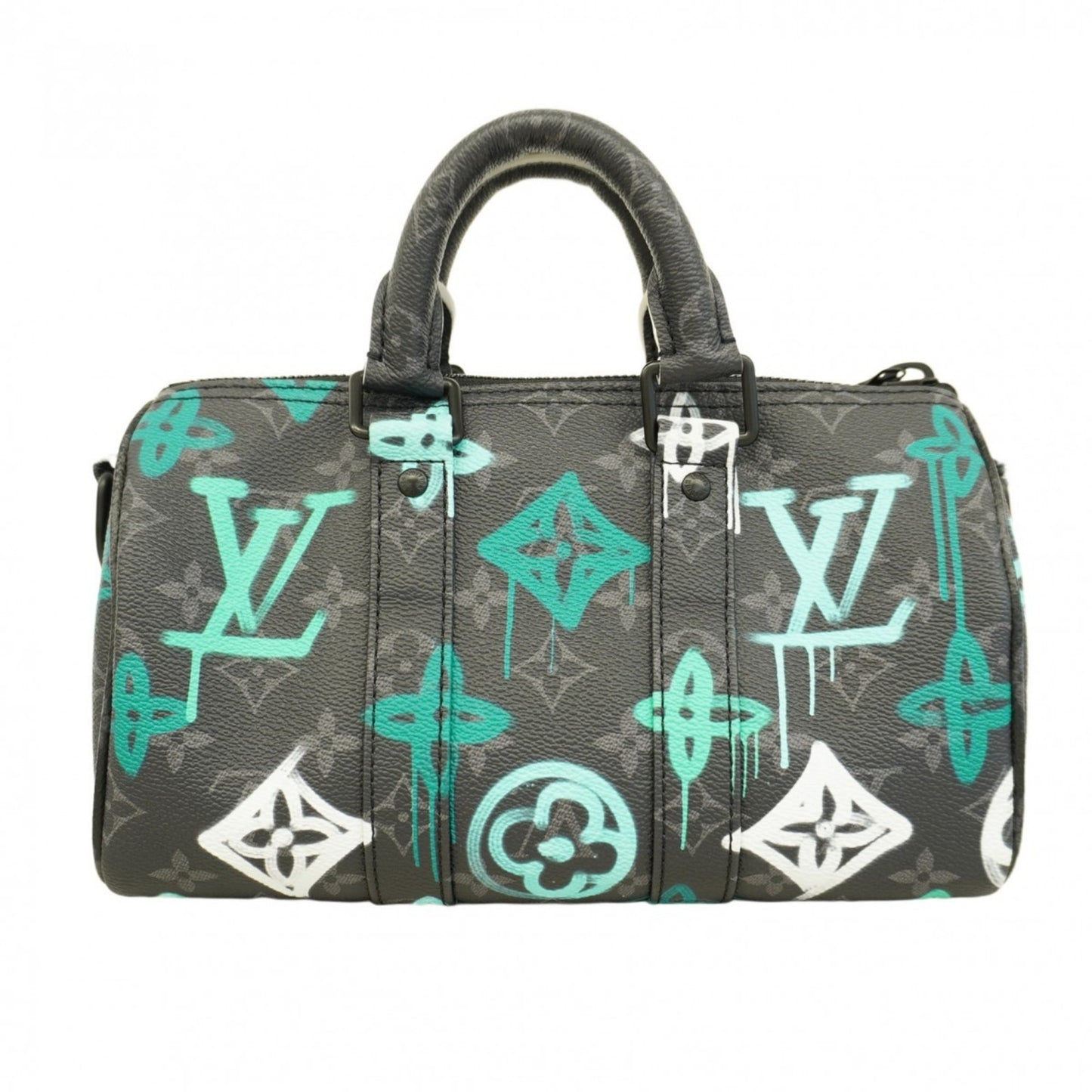 Louis Vuitton Monogram Eclipse Speedy Bandouliere 25 Handbag M21399 Black/Green 2-Way Bag