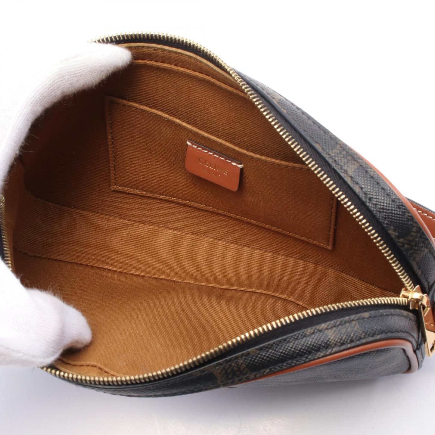 Celine Cuir Triomphe Mini Camera Bag Shoulder Coated Canvas Leather