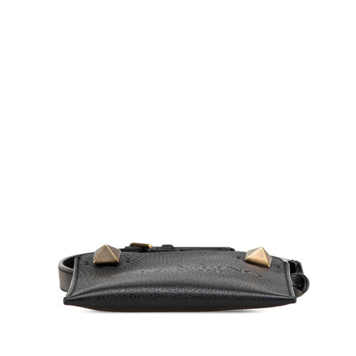 Studded Shoulder Bag In Black Leather