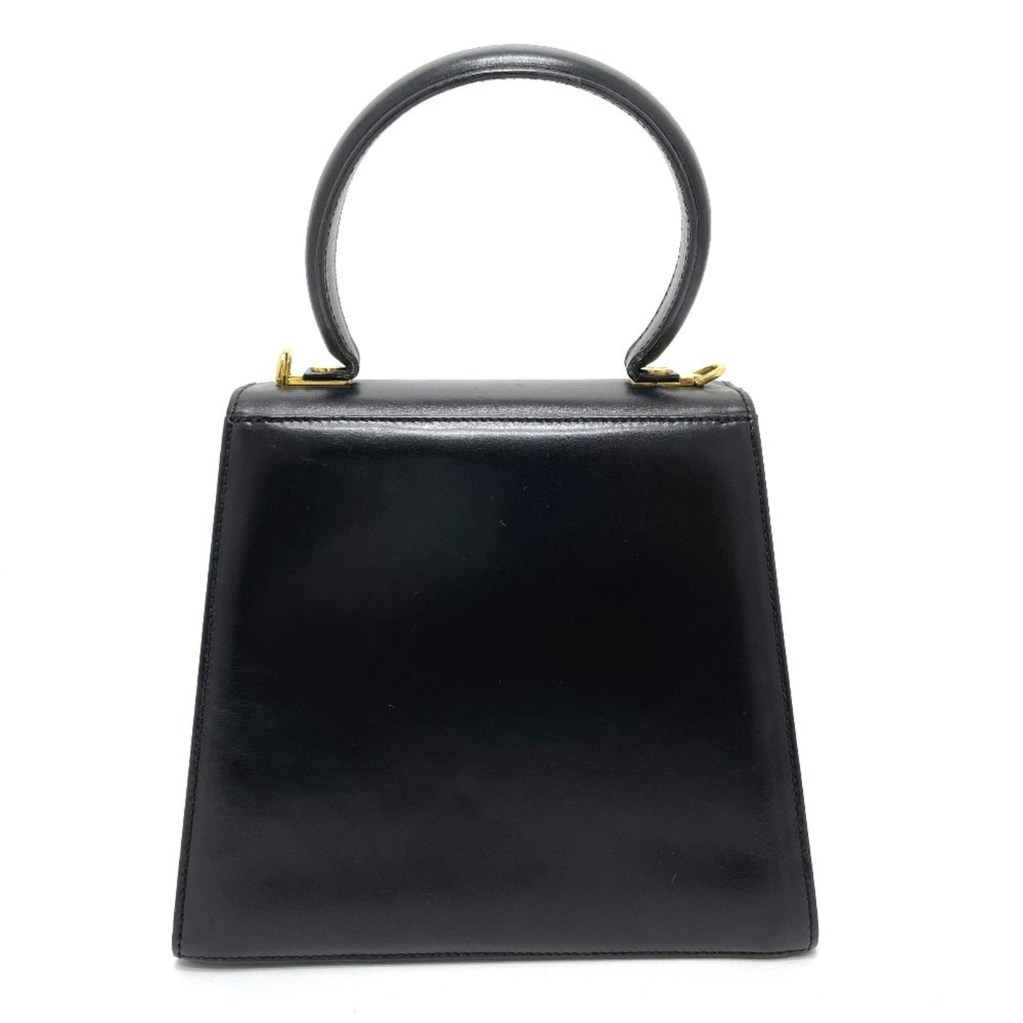 Salvatore Ferragamo Bx-212193 Gancini Bag 2Way Hand Bag Shoulder Bag Black Goldhardware