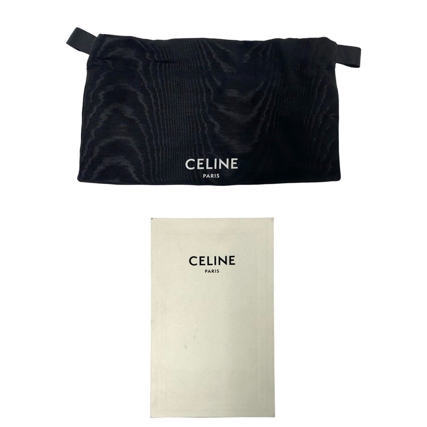 Celine Triomphe Chain Shoulder Bag In Canvas And Leather