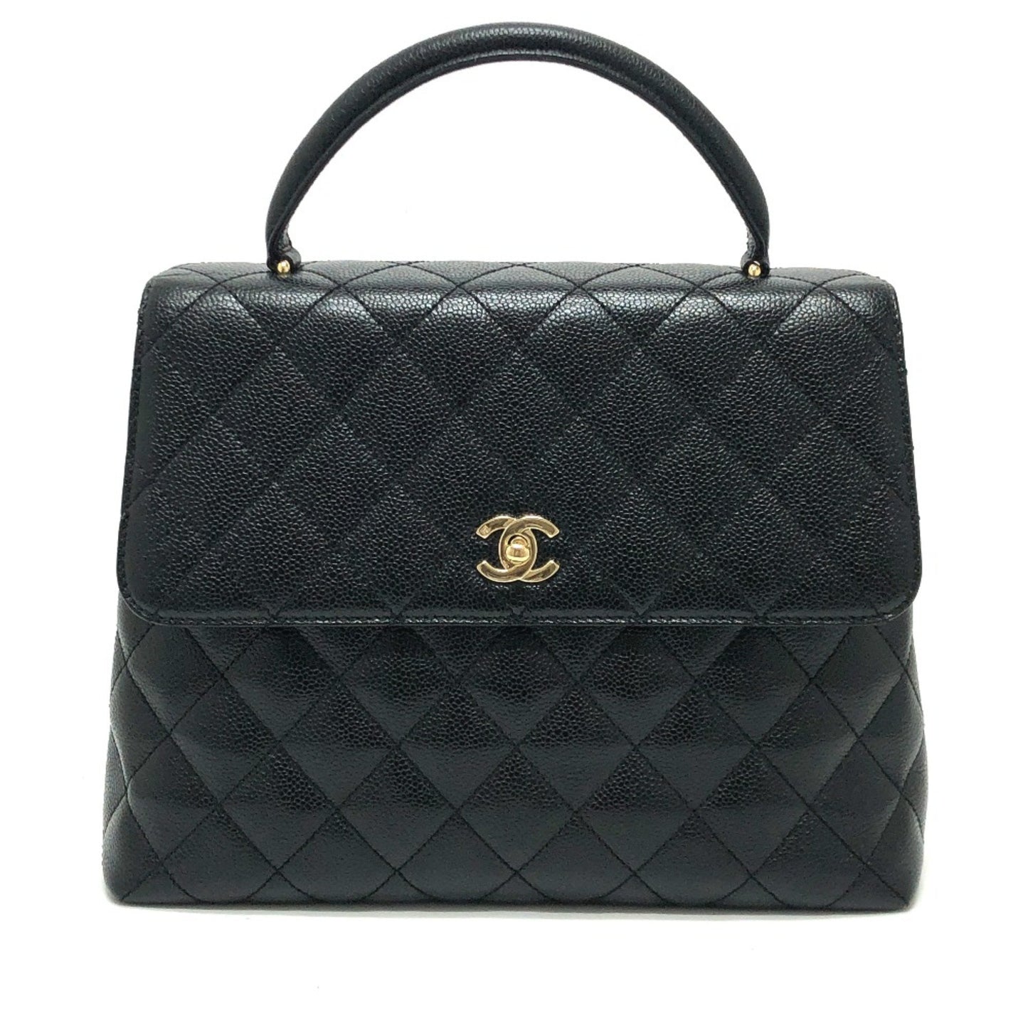 Chanel Cc Mark Cc Bag Tote Bag Hand Bag Black Goldhardware