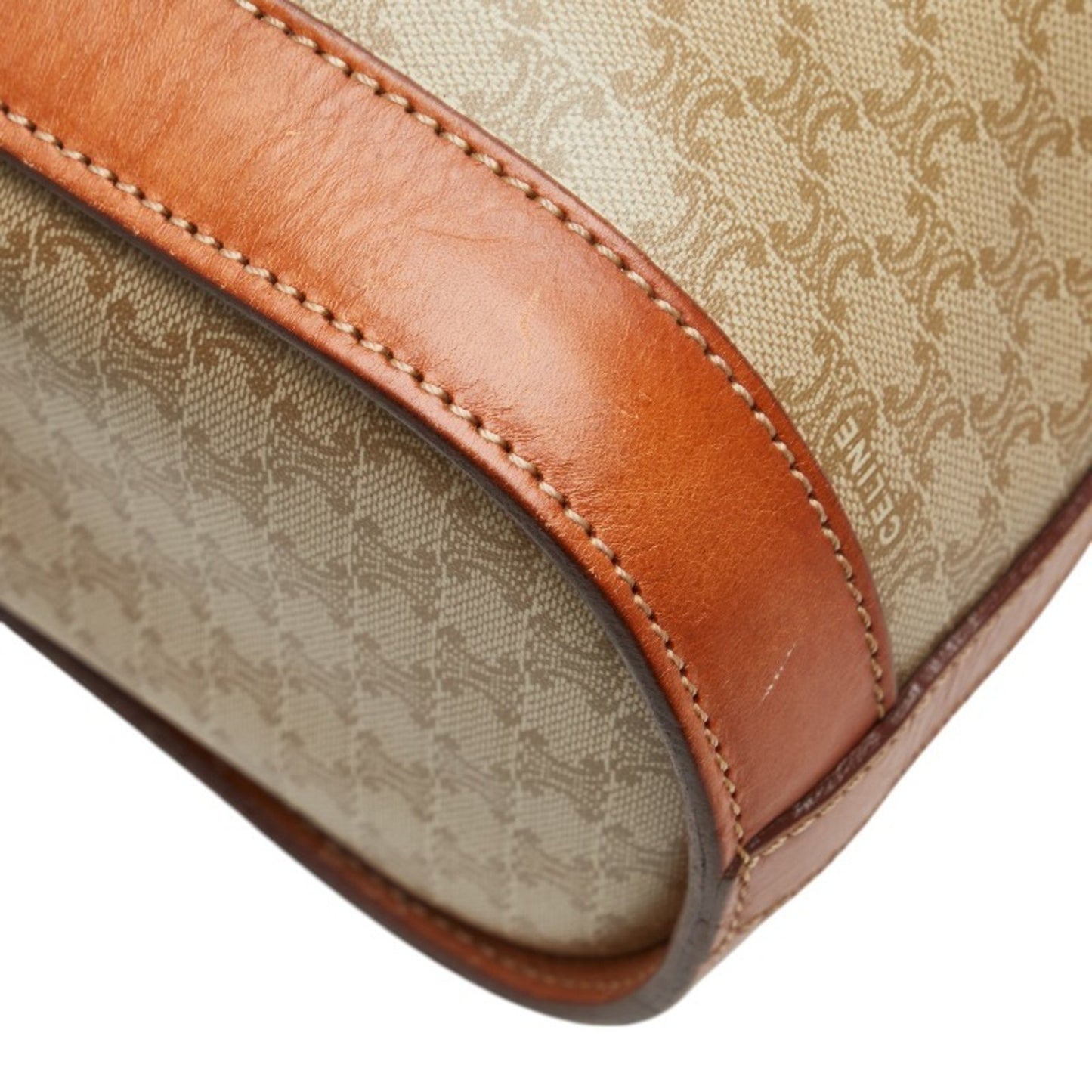 Celine Macadam Tote Bag In Beige