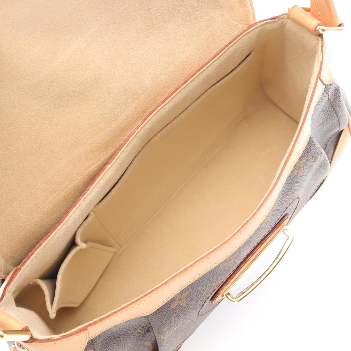 Louis Vuitton Beverly Mm Shoulder Bag Coated Canvas Leather Monogram