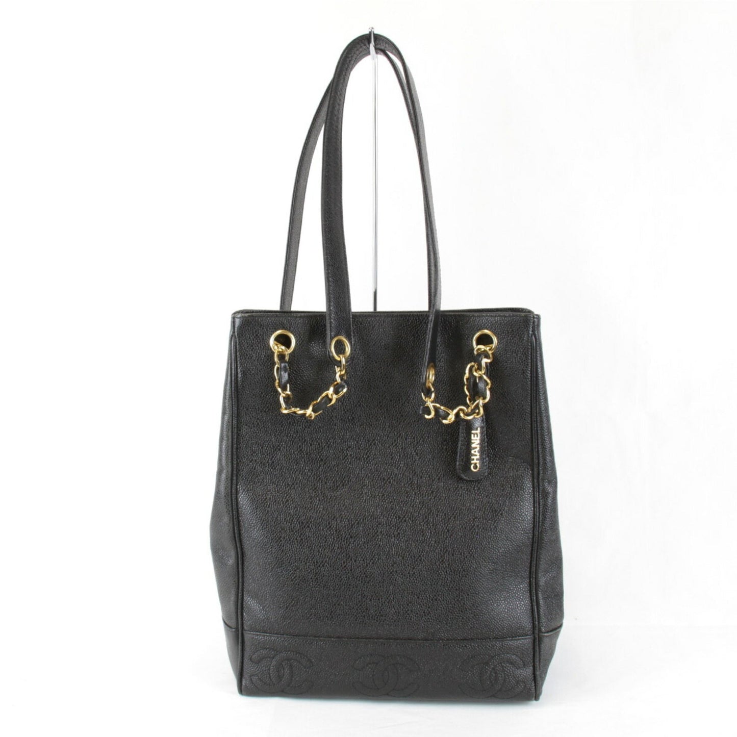 Chanel Triple Coco Shoulder Bag Leather Black