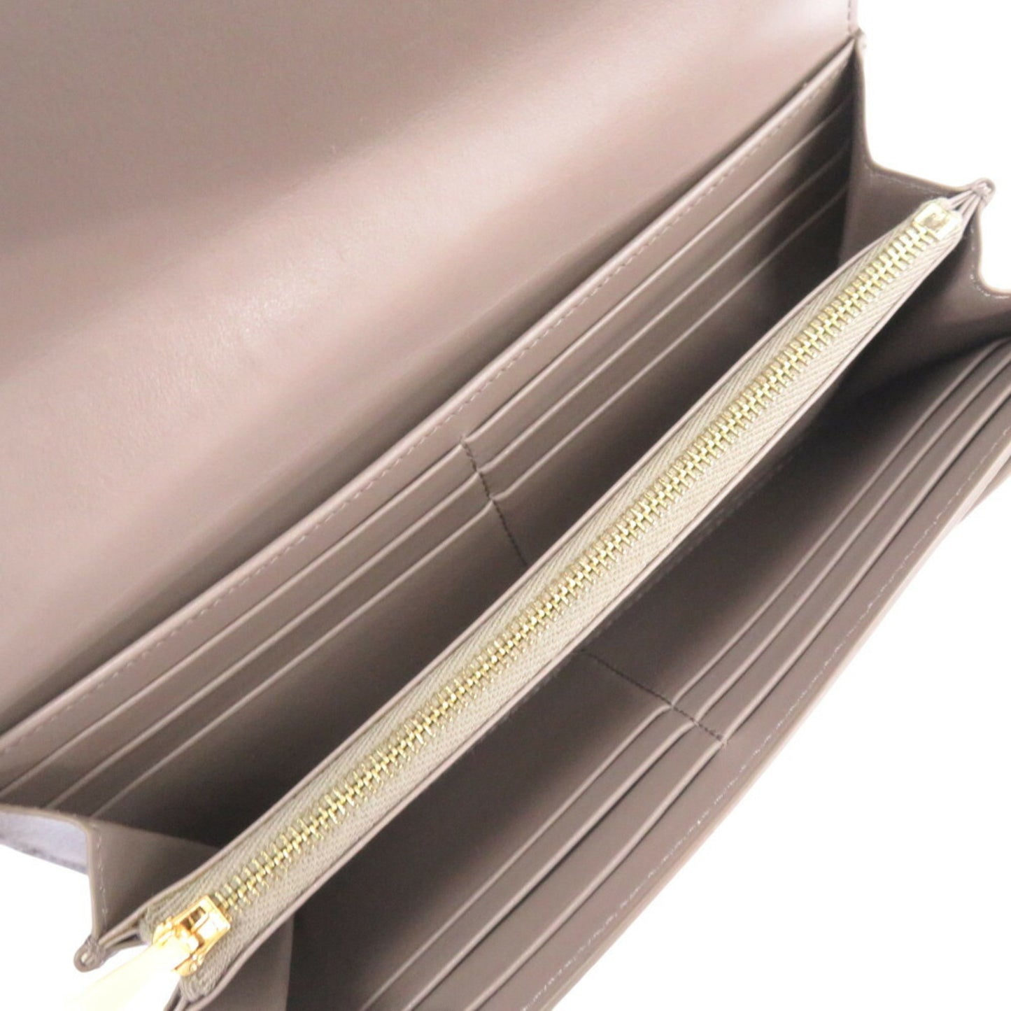 Celine Large Flap Wallet Leather Grey Long 0123Celine