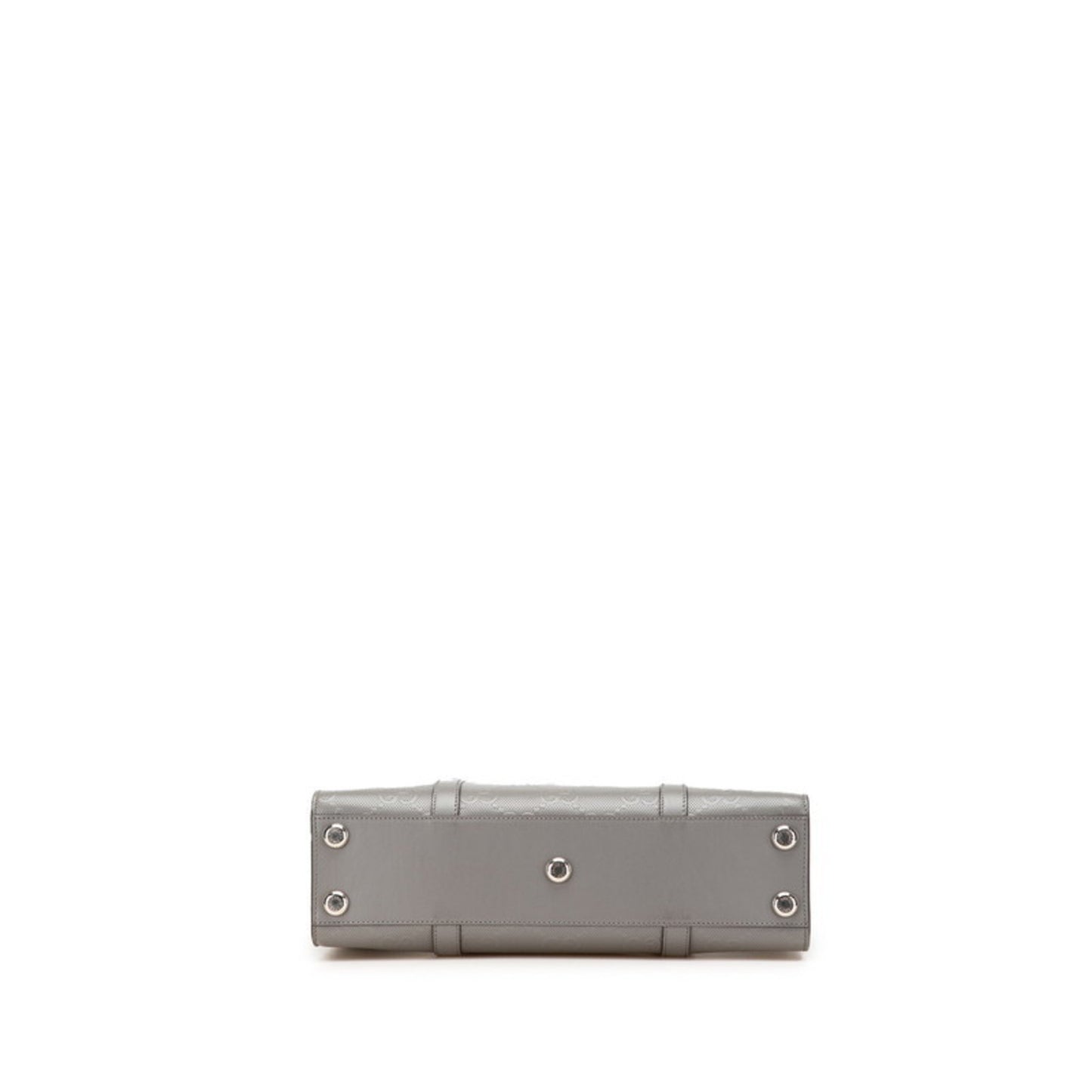 Gucci Gg Embossed Tote Bag 700421 Gray Leather