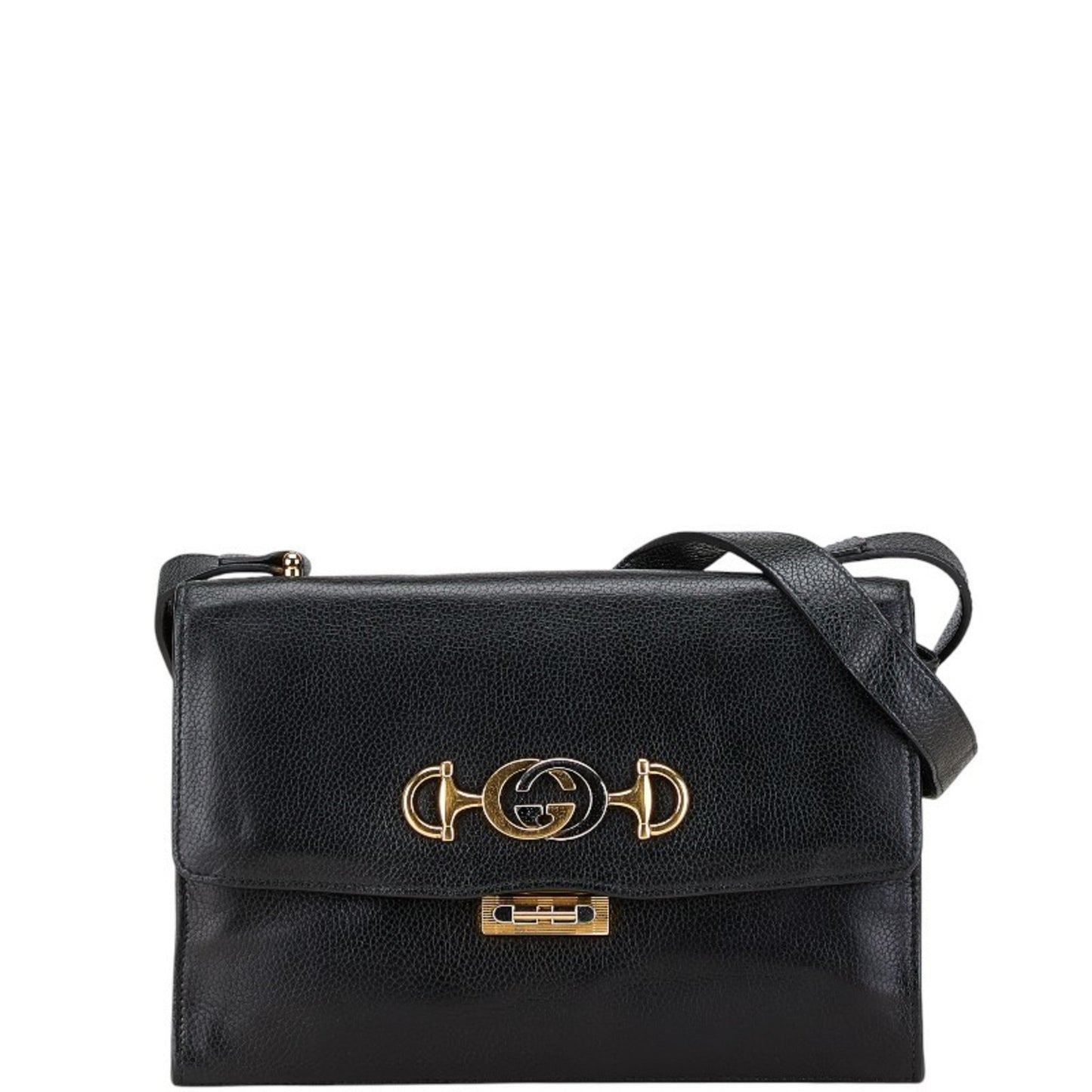 Gucci Zumi Shoulder Bag 576388 Black Leather