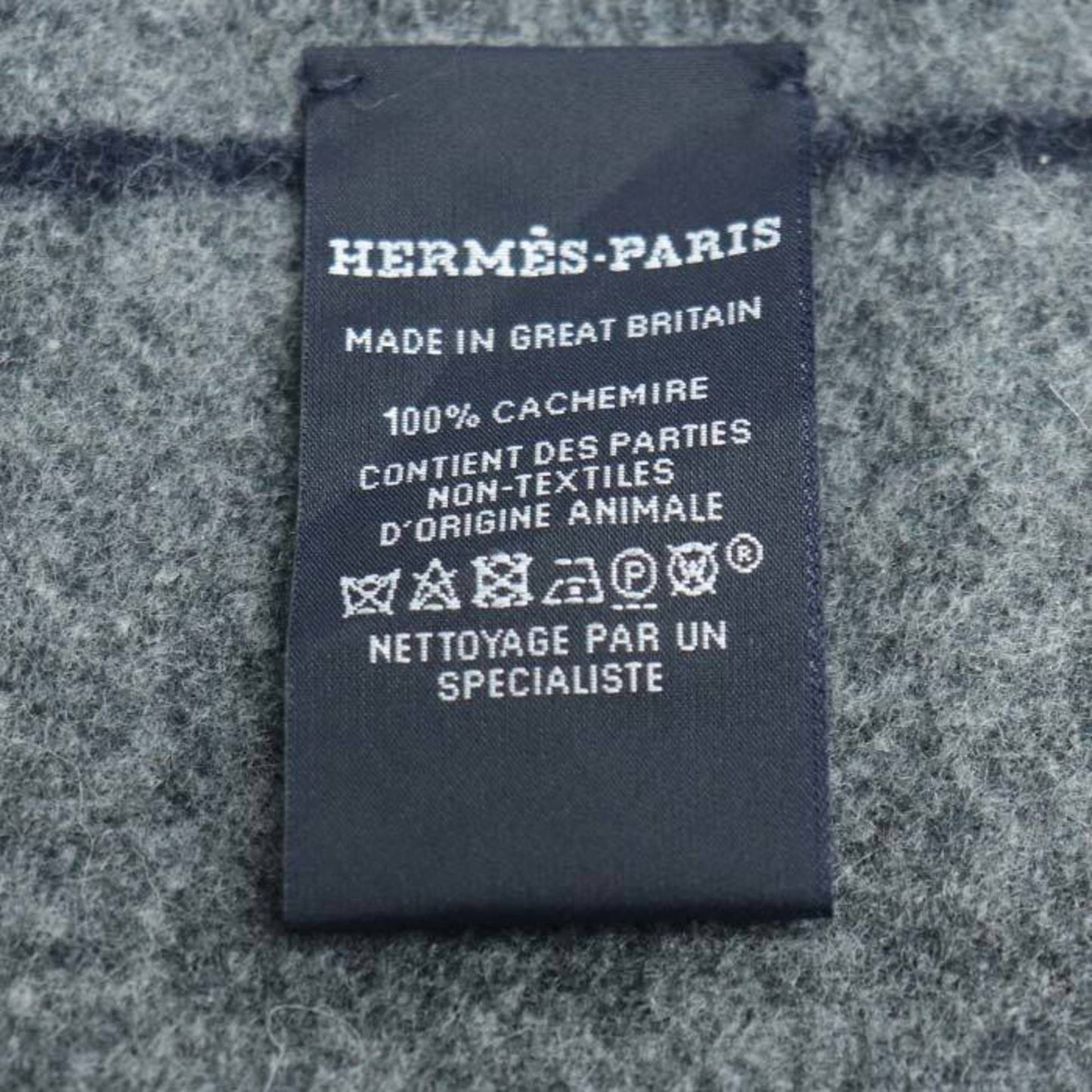 Hermes Tte Coeur Scarf Marine/Anthracite Cine H259141S 03