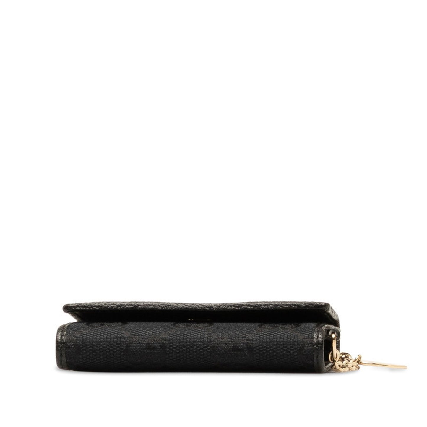 Gucci Gg Canvas 6-Ring Key Case 154184 Black Leather