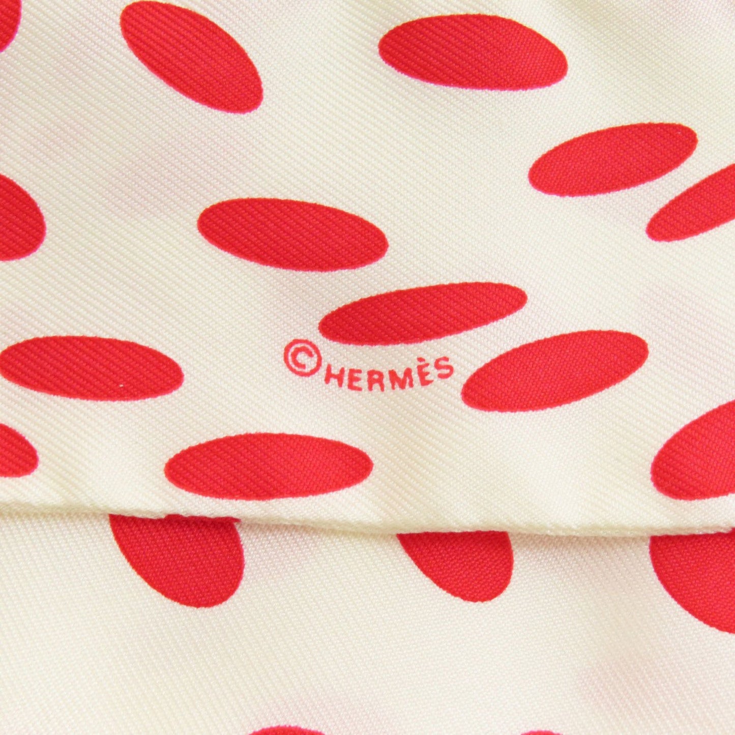 Hermes Twilly Hola Flamenca Polka Dot Silk Scarf