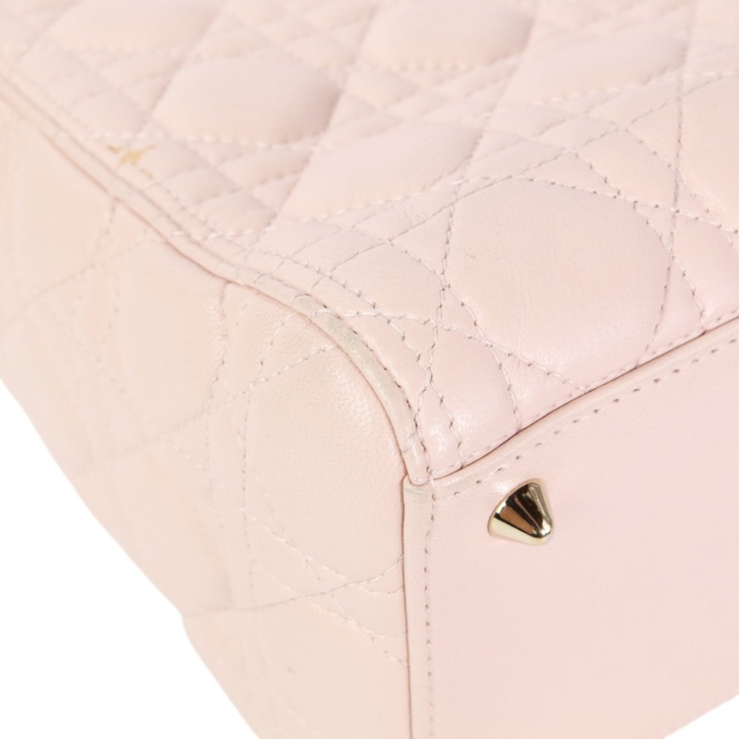Christian Dior Lady Cannage 2Way Handbag Shoulder Bag Cal44550 Pink