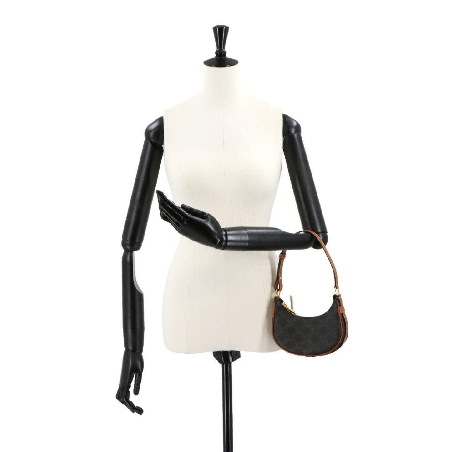 Celine Triomphe Mini Ava Shoulder Bag In Black