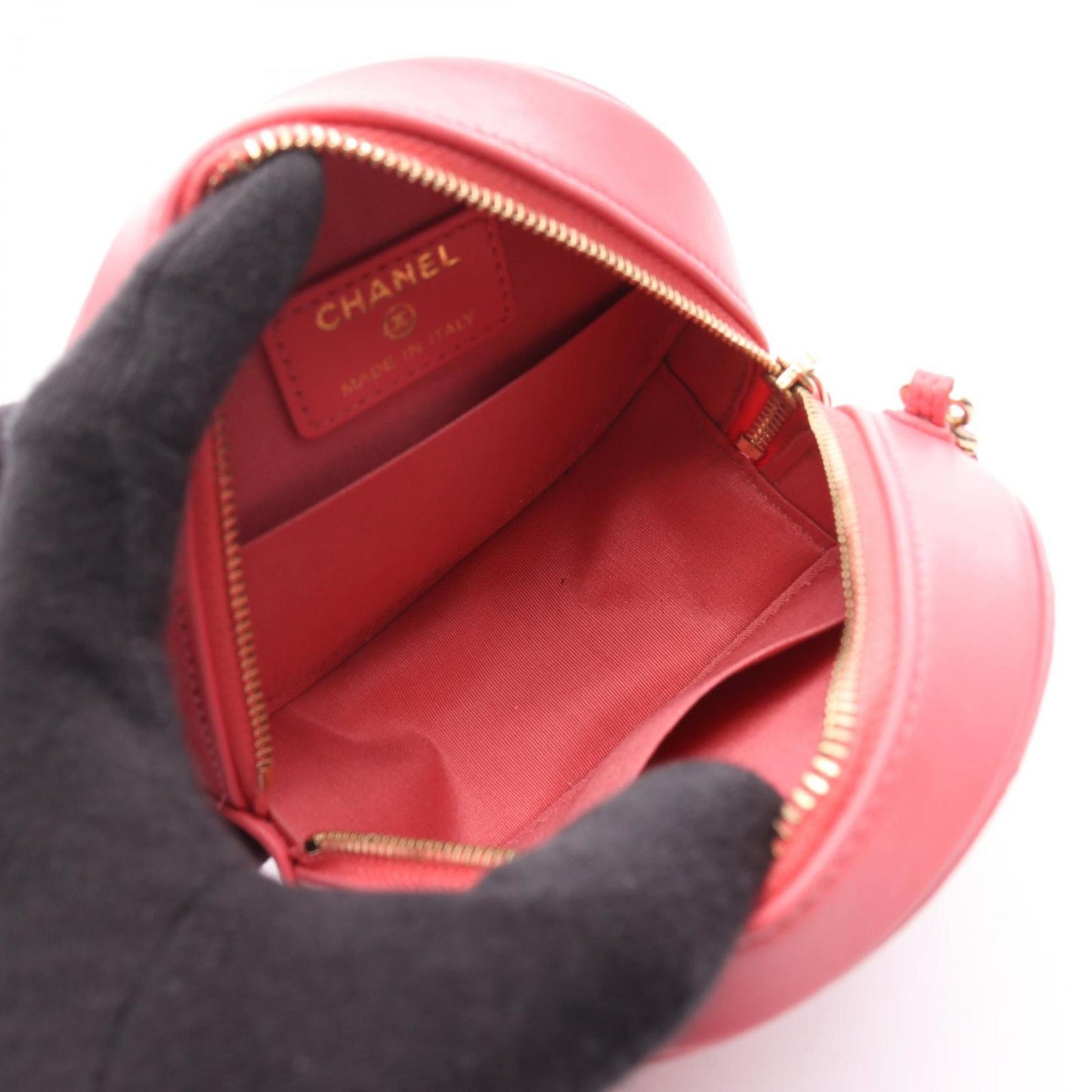 Chanel Matelasse Round Mini Shoulder Bag In Lambskin Leather