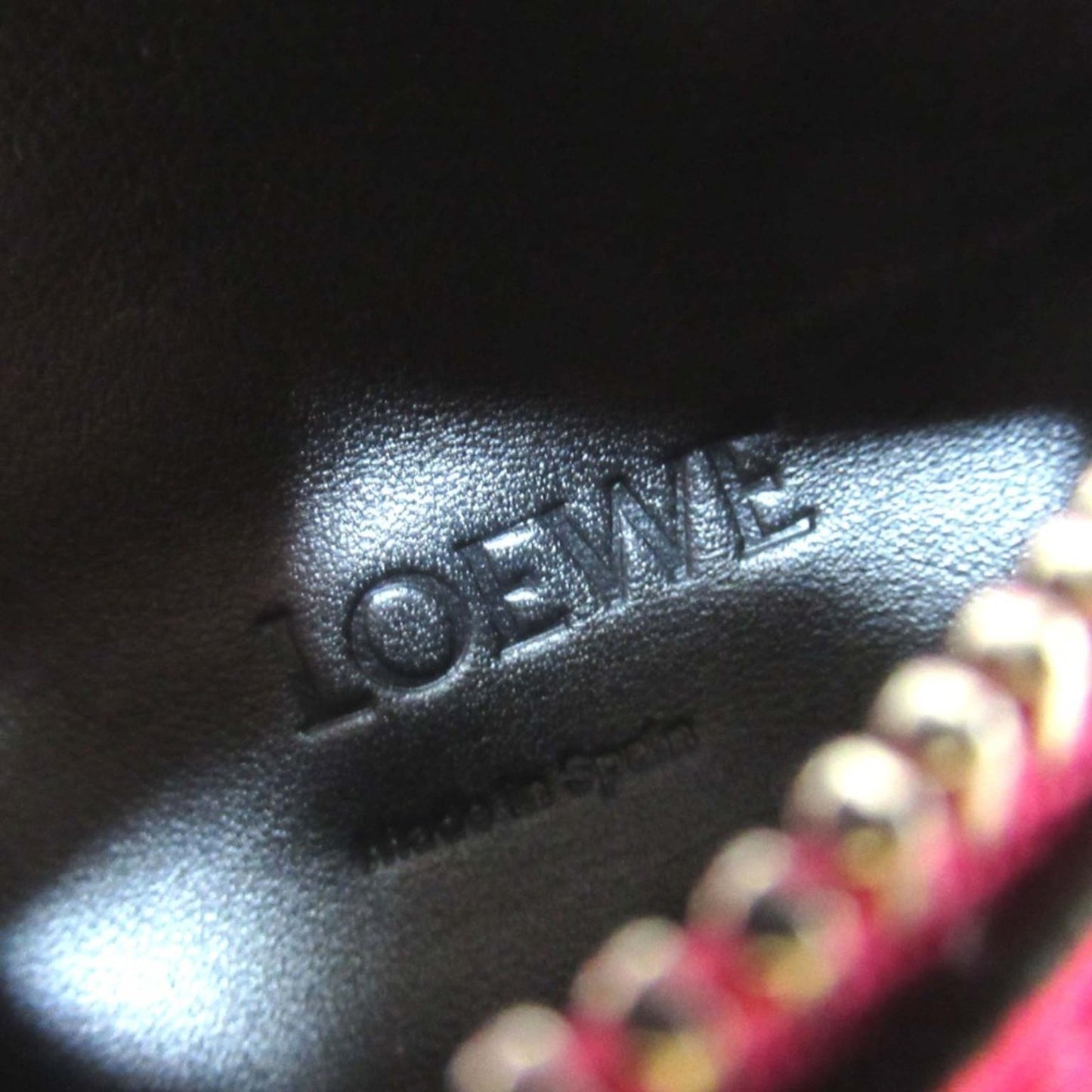 Loewe Leather Wallet/Coin Case With Ankle Pouch Motif