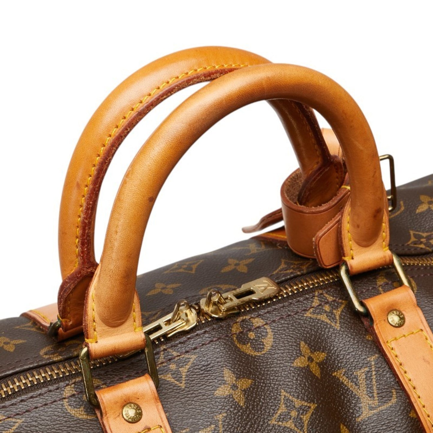 Louis Vuitton Monogram Keepall 50 Boston Bag M41426 Brown Pvc Leather