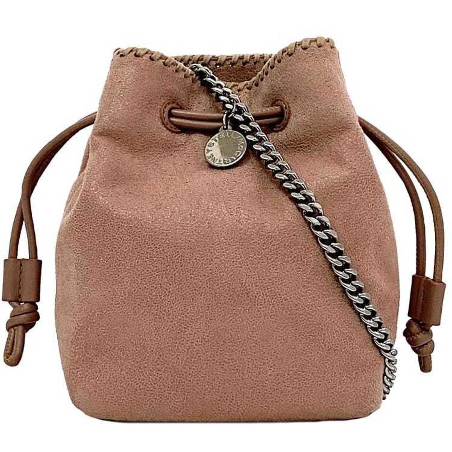 Stella Mccartney Chain Shoulder Bag F-22278 Beige Pink Falabella 700204 W9132 Faux Leather Stella