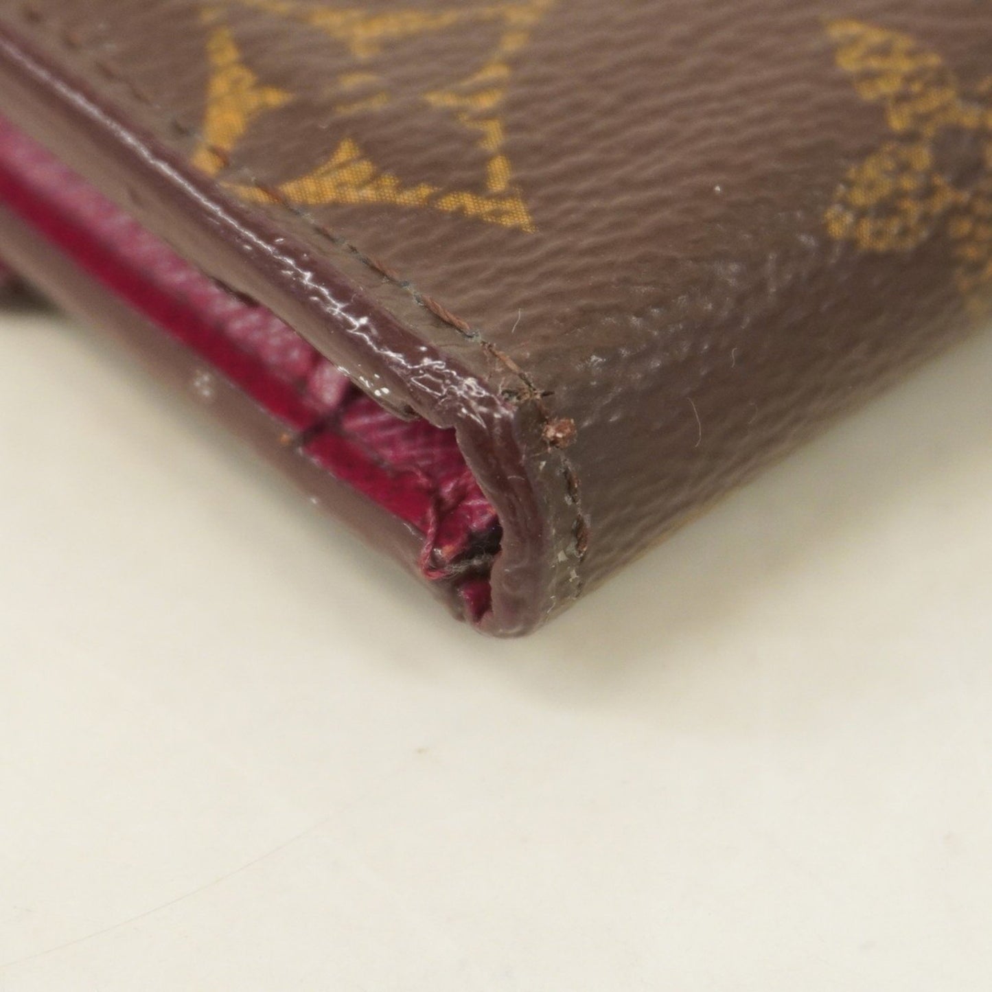 Louis Vuitton Monogram Portefeuille Zoe Tri-Fold Wallet M62932 Brown Fuchsia