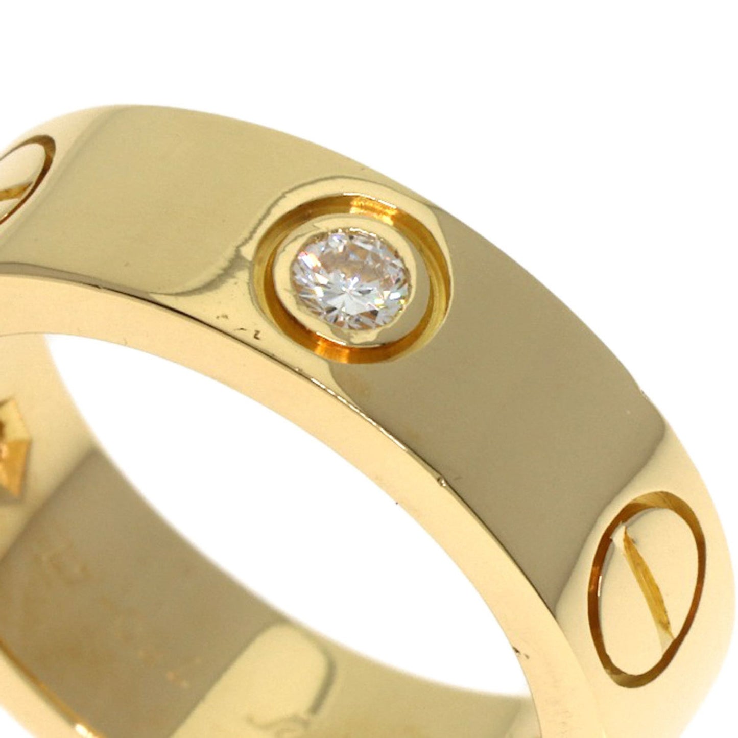 Cartier Love Ring Half Diamond #47 18K Yellow Gold