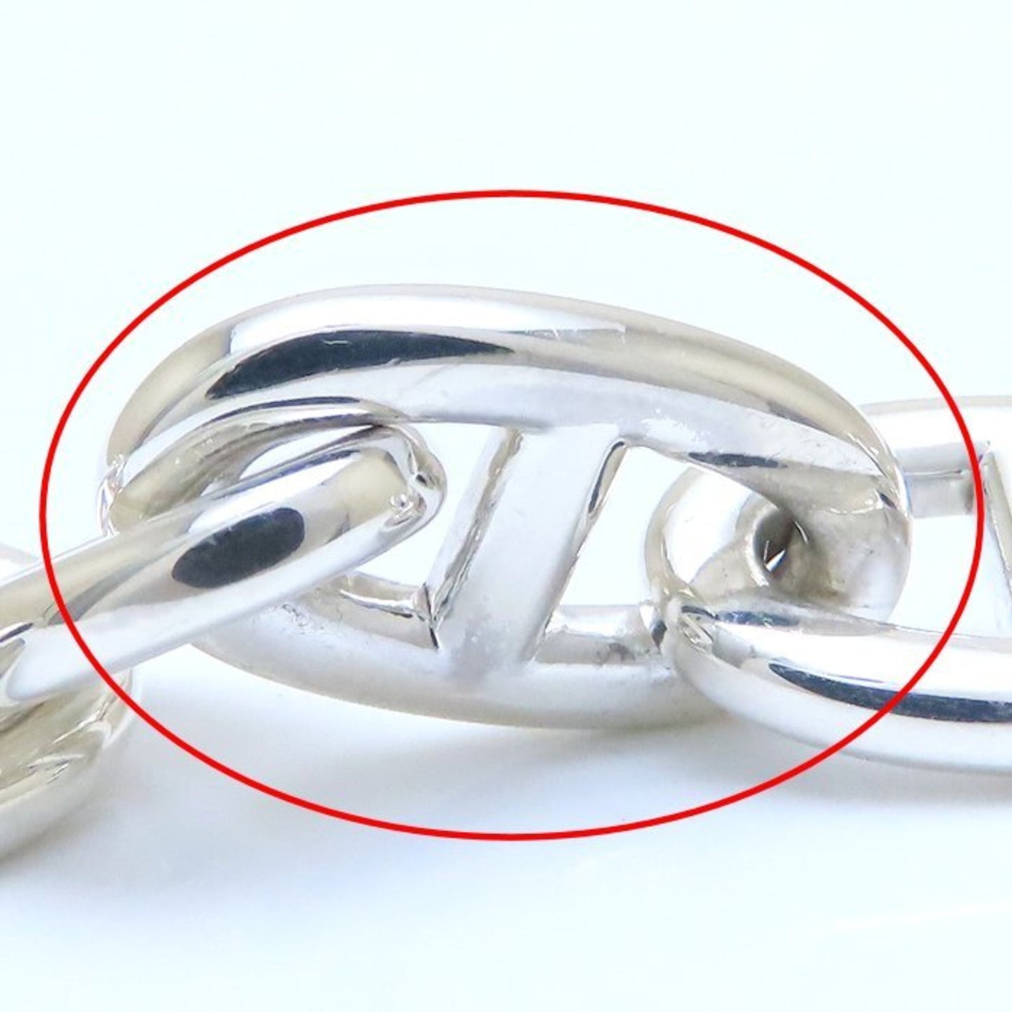 Hermes Chaine D'Ancre Tgm Bracelet 12 Links Silver 925 294039
