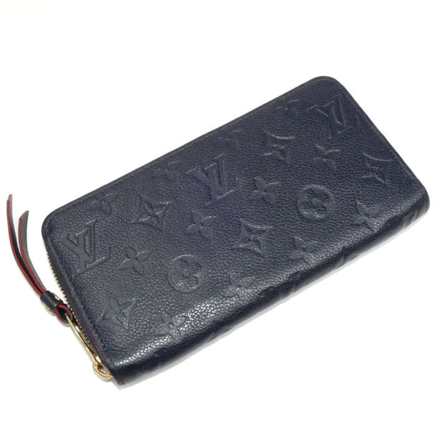 Louis Vuitton Louis Vuitton Zippy Wallet Long Round Monogram Empreinte Marine Rouge M62121 Ic