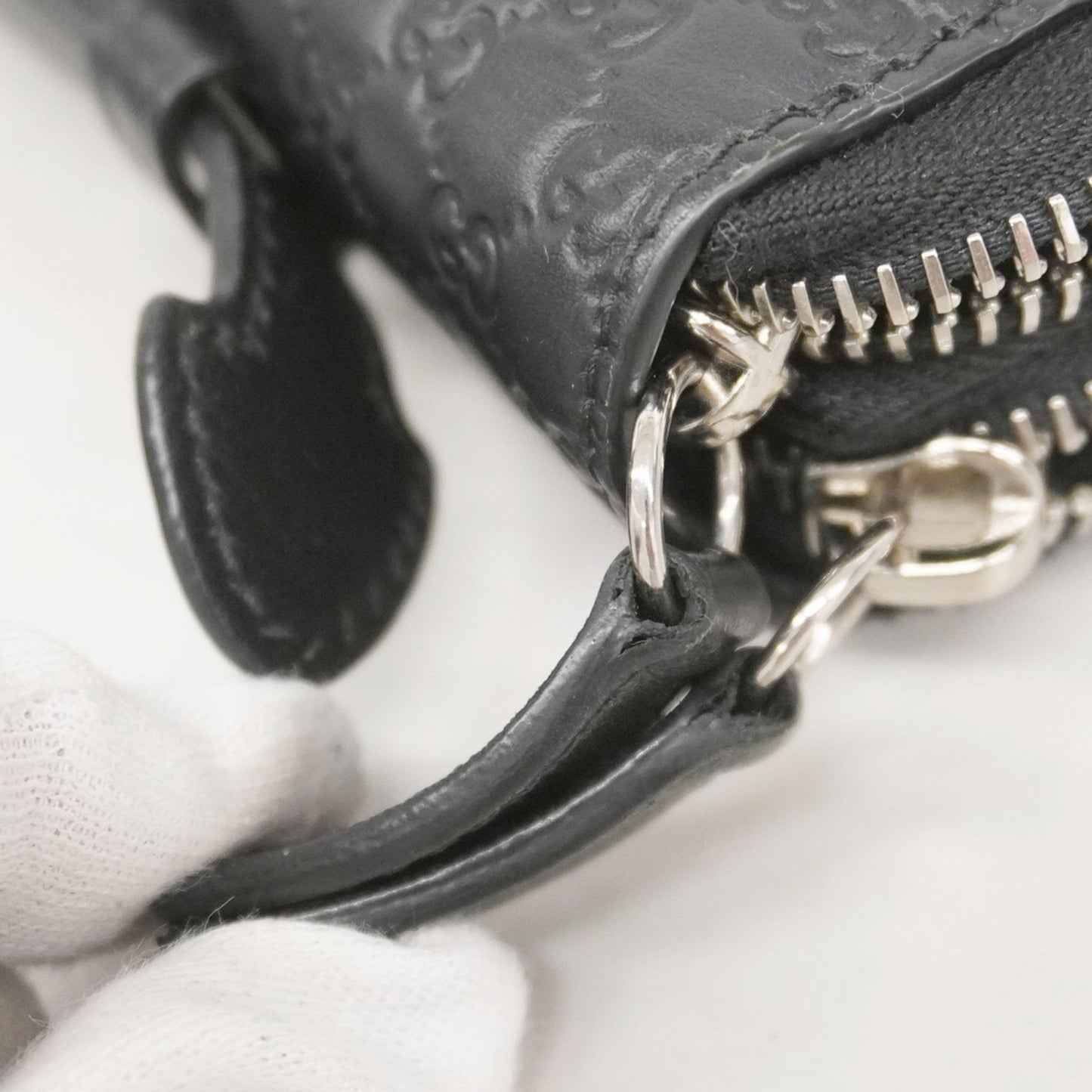Gucci Micro Guccissima Long Wallet 449246 Leather Black