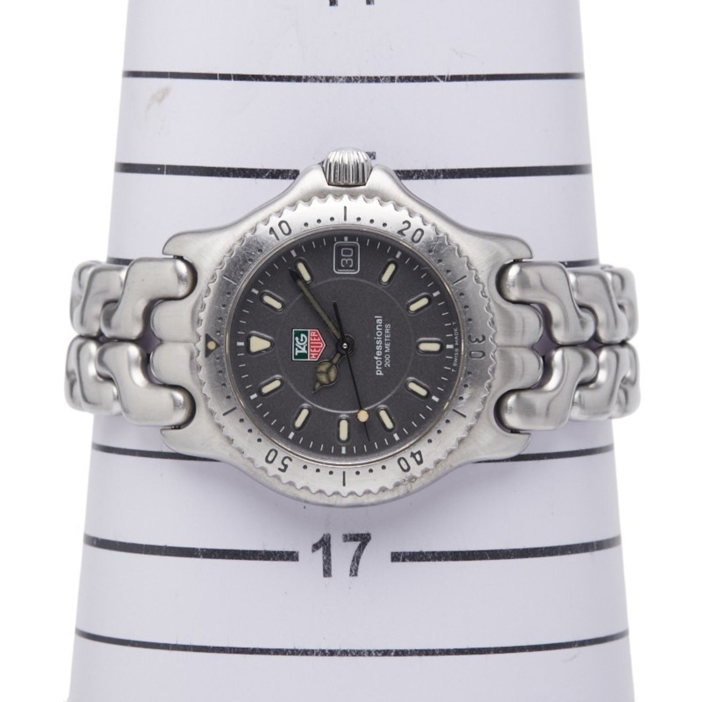 Tag Heuer Cell Watch Wg1213-K0 Quartz Gray Dial Stainless Steel Boys' Heuer