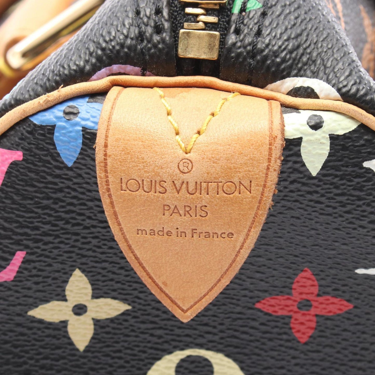 Louis Vuitton Speedy 30 Handbag Coated Canvas Leather Monogram Multicolor