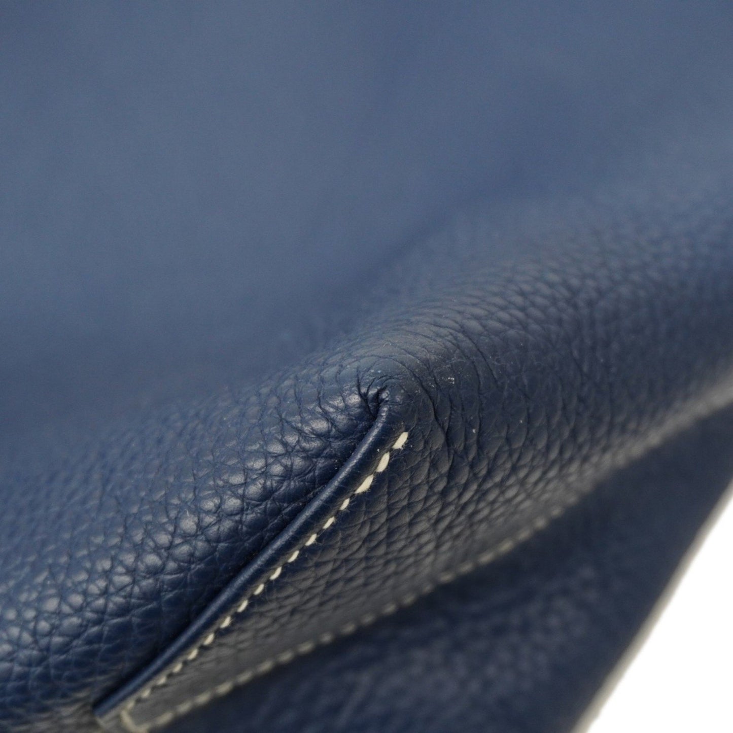 Hermes Herms Double Sens 36 Tote Bag In Taurillon Clemence Blue Izmir Leather With Ankle Strap