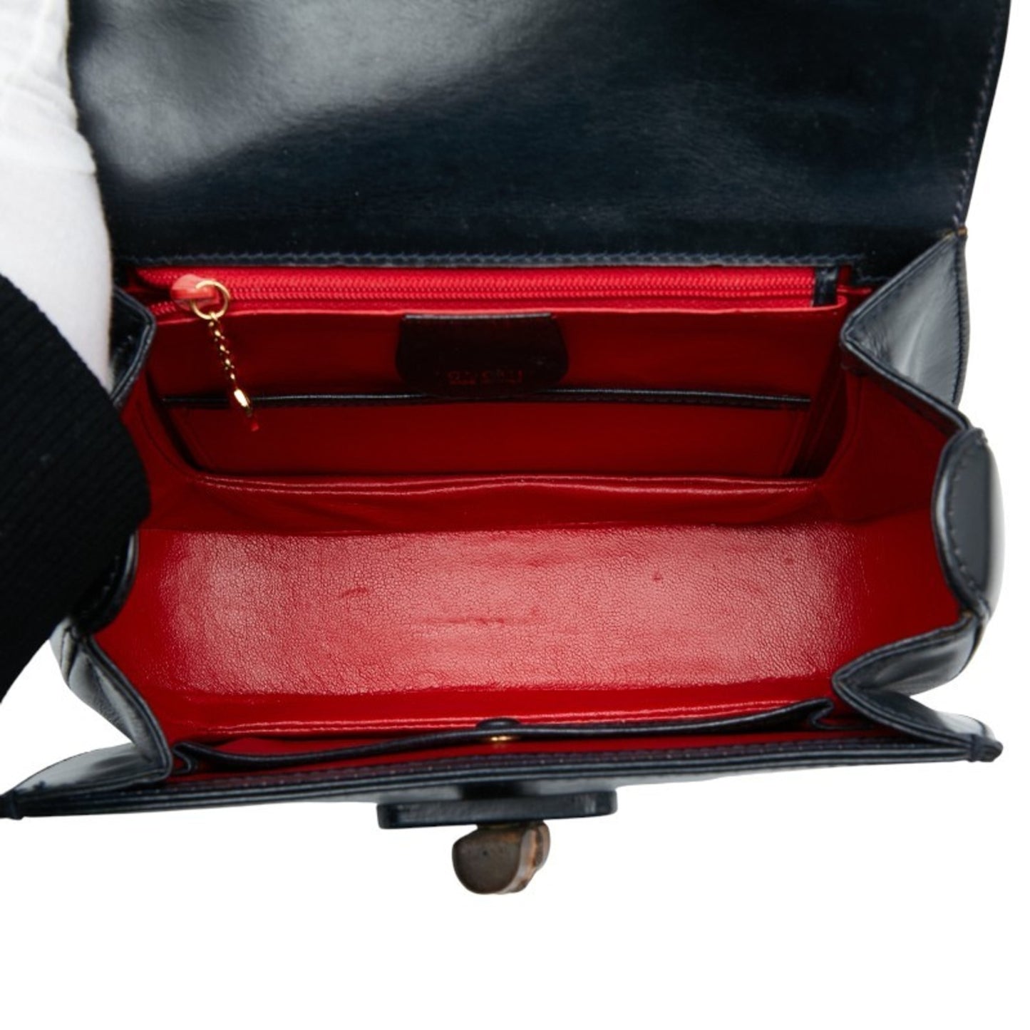 Gucci Bamboo Handbag/Shoulder Bag 2Way 000 2046 Black Leather