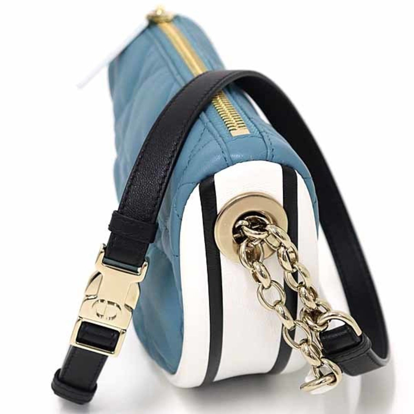 Christian Dior Dior Vibe Vibe Small Hobo Bag Cannage Lambskin Blue S