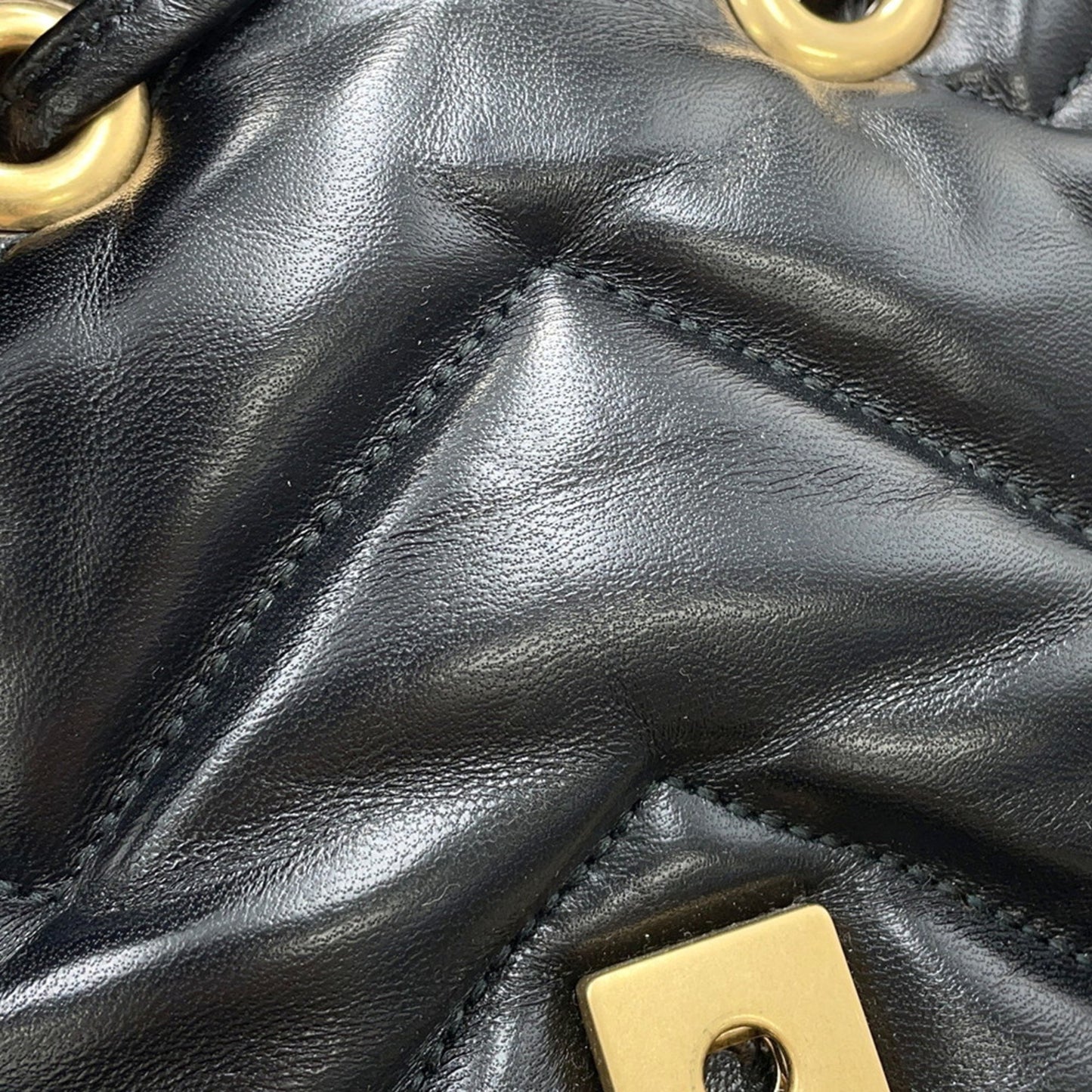 Gucci Gg Marmont Mini Backpack In Leather (777253) - Black