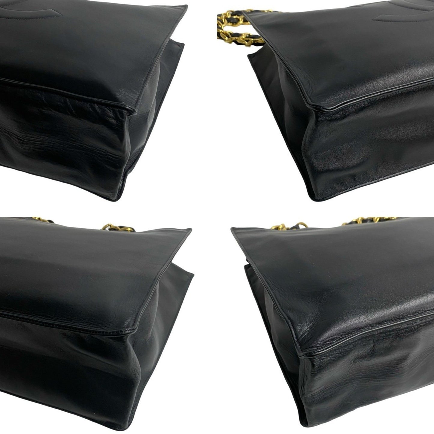 Chanel Deca Coco Lambskin Leather Chain Tote Bag