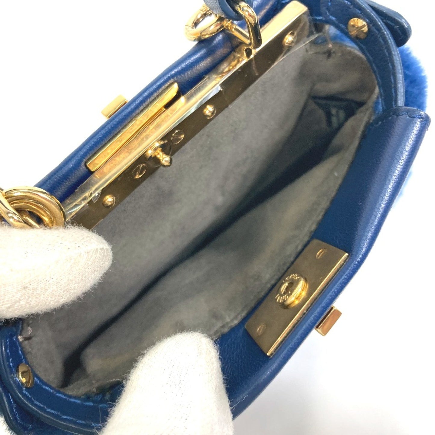 Fendi Crossbody Bag 2Way Bag Shoulder Bag Hand Bag Blue