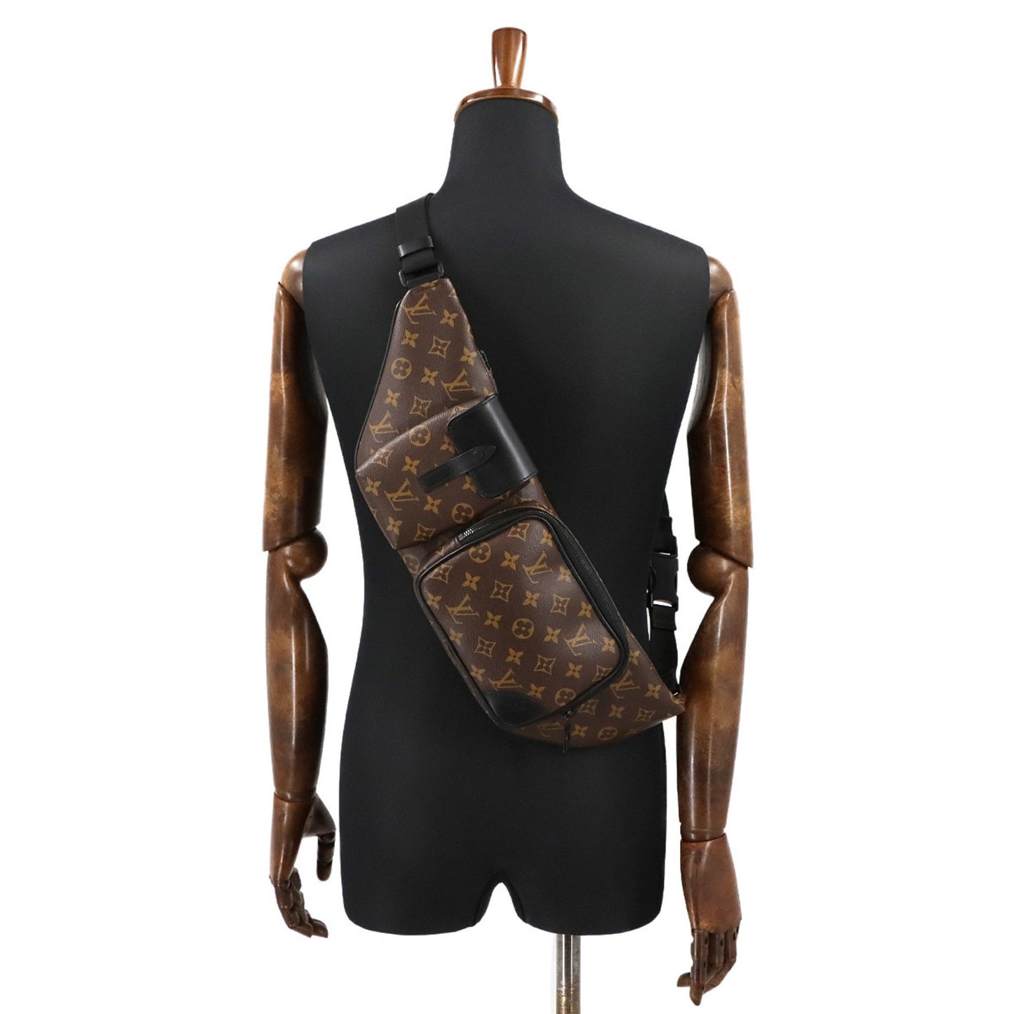 Louis Vuitton Louis Vuitton Monogram Macassar Christopher Bum Bag Body Waist Pouch Black M45337