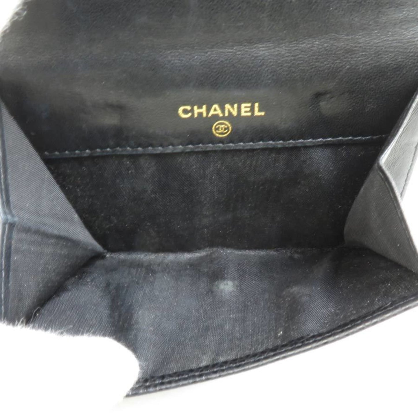 Chanel Bifold Wallet Coco Mark Leather Black
