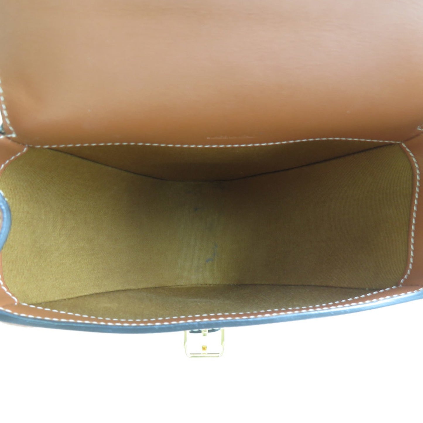 Celine Pouch Bag Petanque Ball & Case Metal Silver Off-White Brown