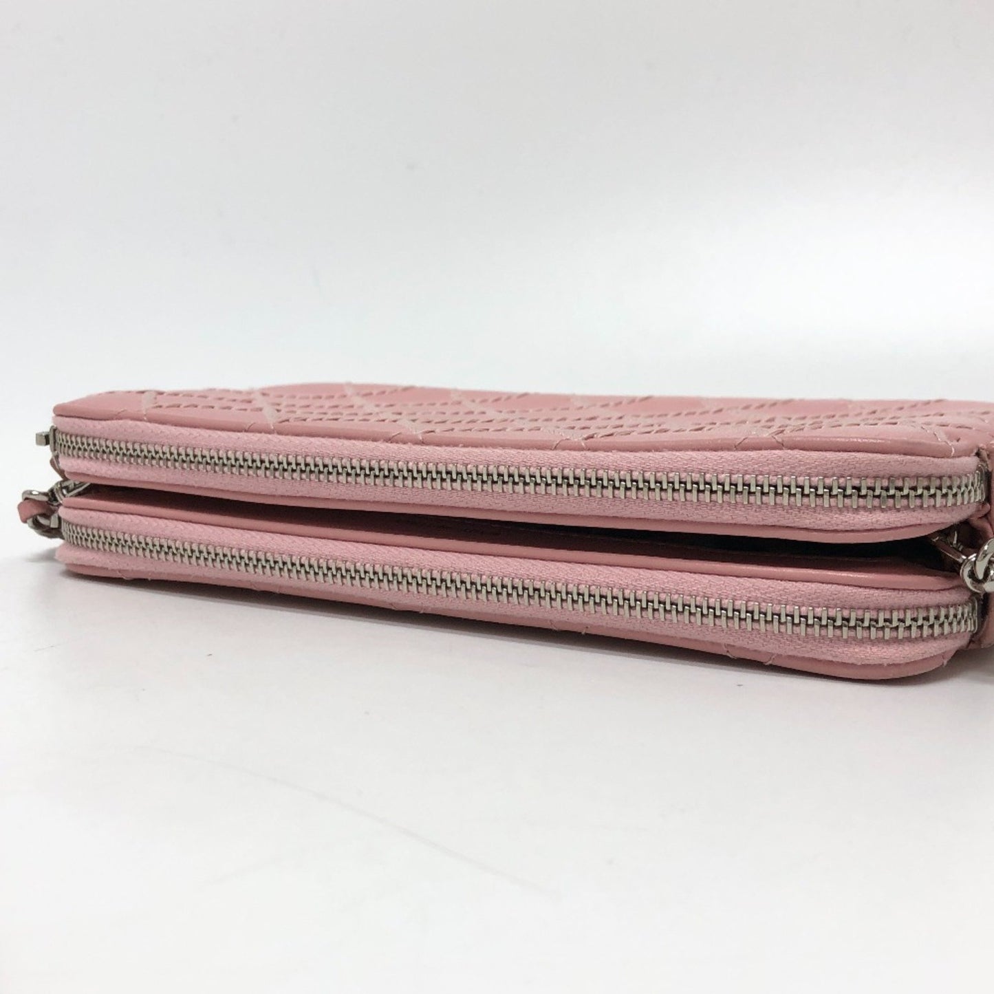 Chanel A82527 Cc Mark Chain Wallet Long Wallet Shoulder Bag Pink Lining Multicolore/Silverhardware