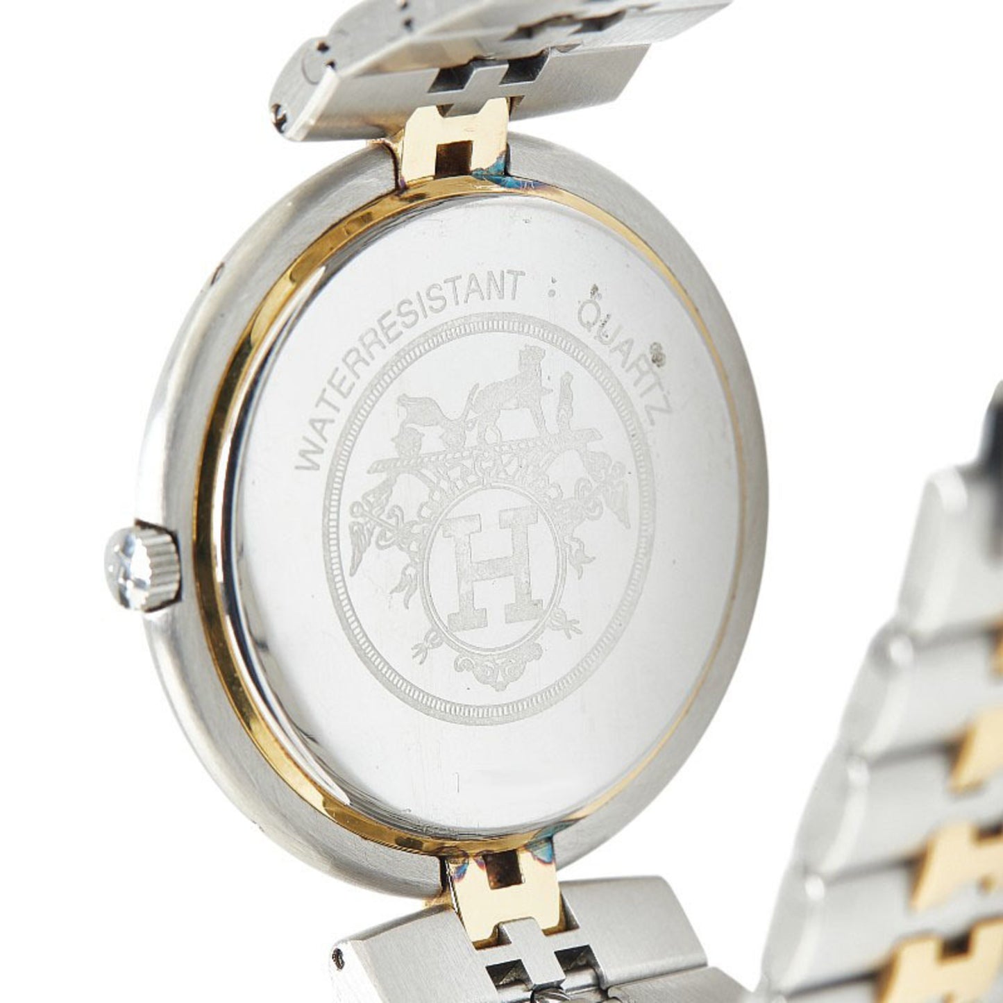 Hermes Profile Watch Quartz White Dial Stainless Steel