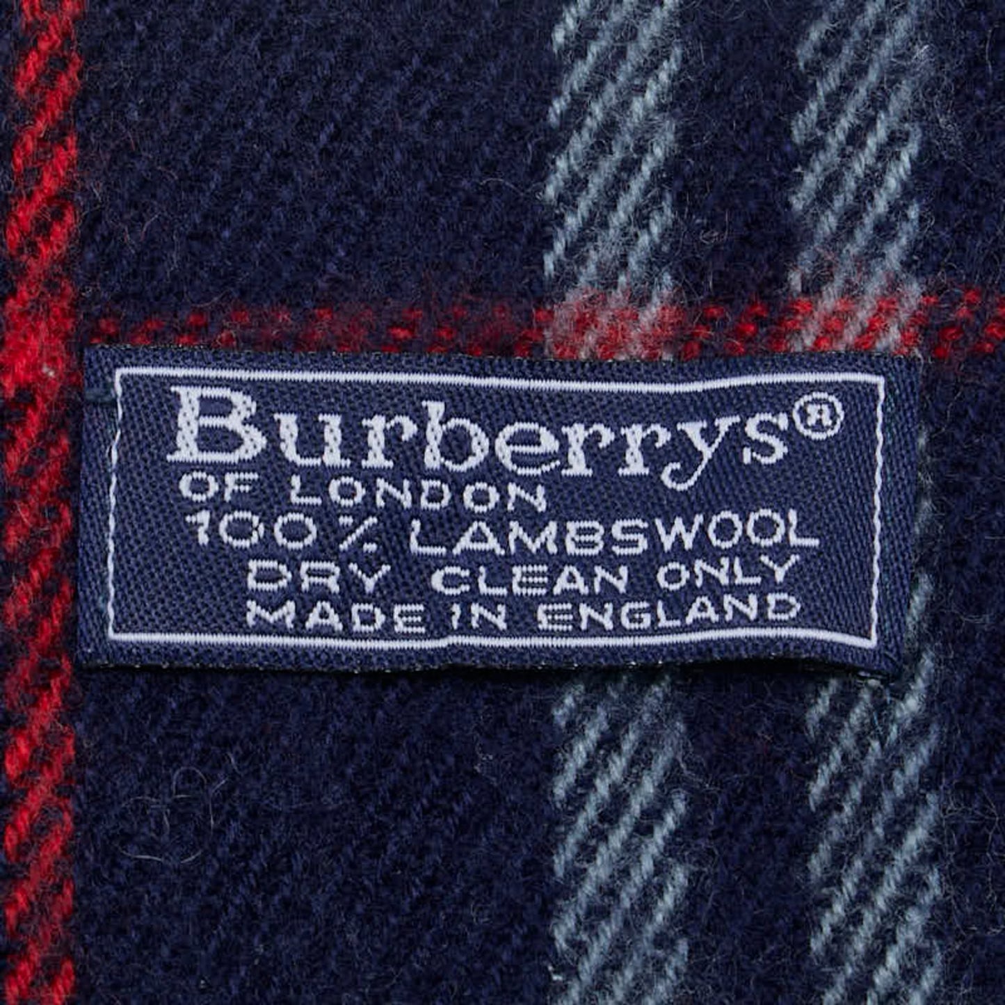 Burberry Nova Check Scarf Navy Multicolor Wool